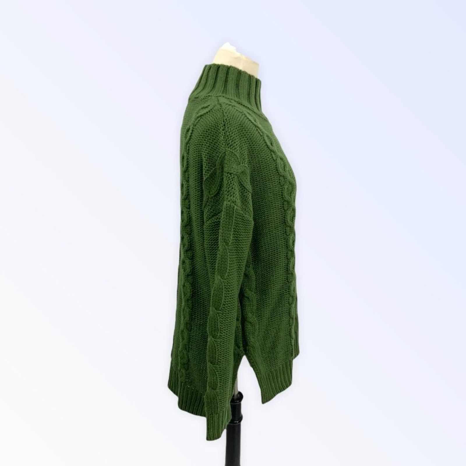BB Dakota BB Dakota Surplus Green Cable Knit Tunic Sweater NWT Small Size S / US 4 / IT 40 - 3 Thumbnail