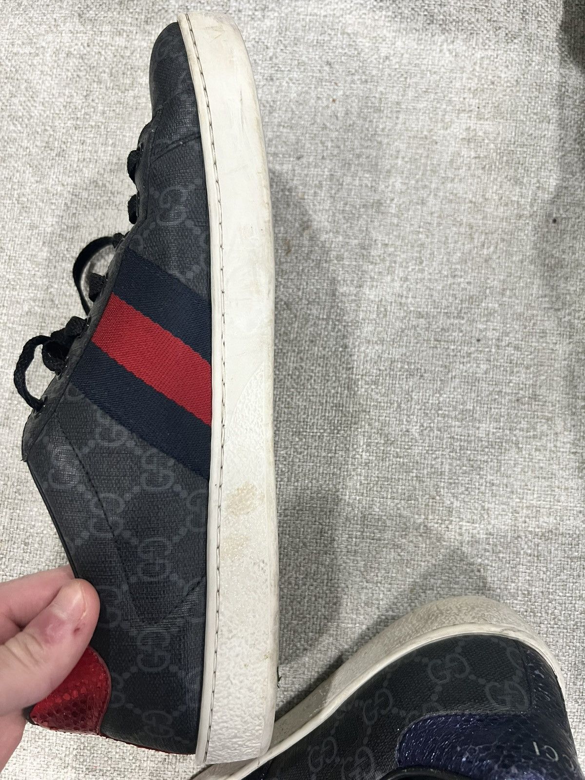 Gucci Gucci Sneakers Ace GG Grey Size US 9.5 / EU 42-43 - 6 Thumbnail