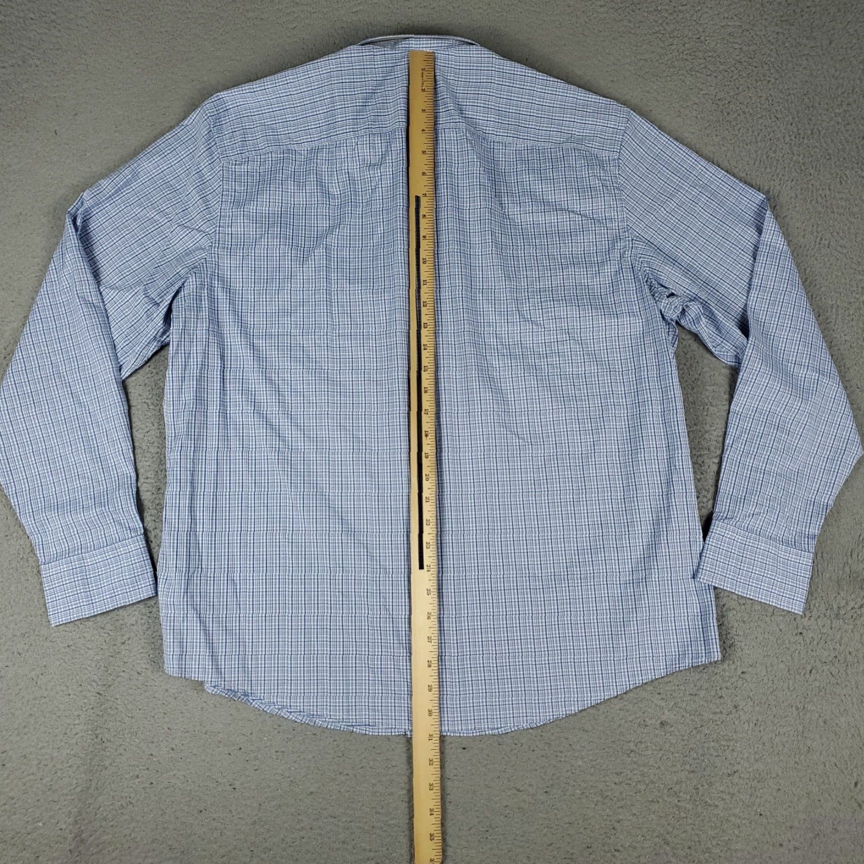 UNTUCKit UNTUCKit Shirt Mens 2XL Blue Plaid Nylon Button-Up Long Sleeve Casual Dress Shirt Adult Mens Featured Plaid Pattern Button Nylon Blue 2XL UNTUCKit Size US XXL / EU 58 / 5 - 3 Thumbnail