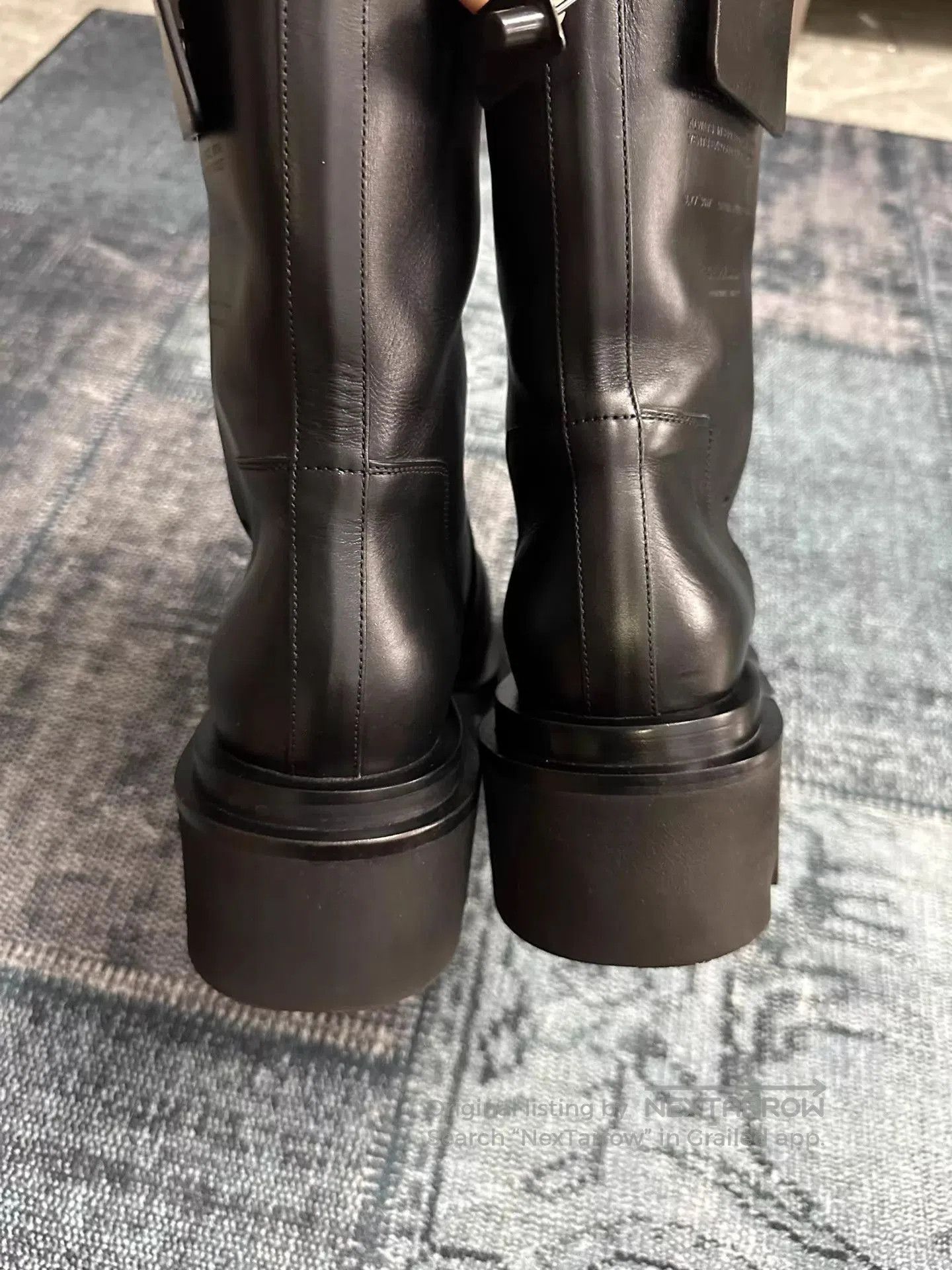 Rick Owens Black Leather Boots with Chunky Platform Sole Size 9. Size US 9 / EU 42 - 5 Thumbnail