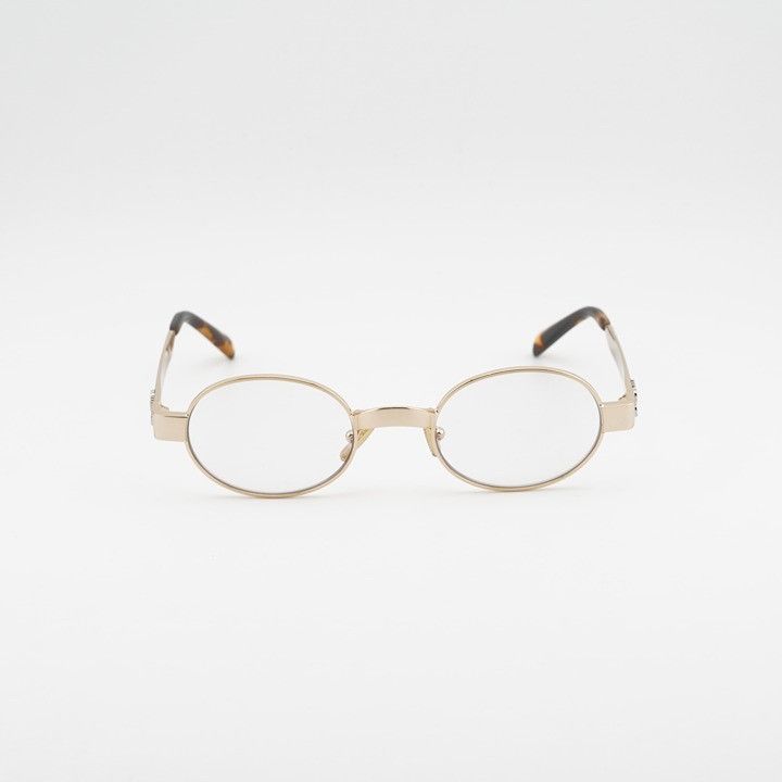 Miu Miu Miu Miu MUB51S 5AK10W Sunglasses Gold Oval Frame, Clear Size ONE SIZE - 2 Thumbnail