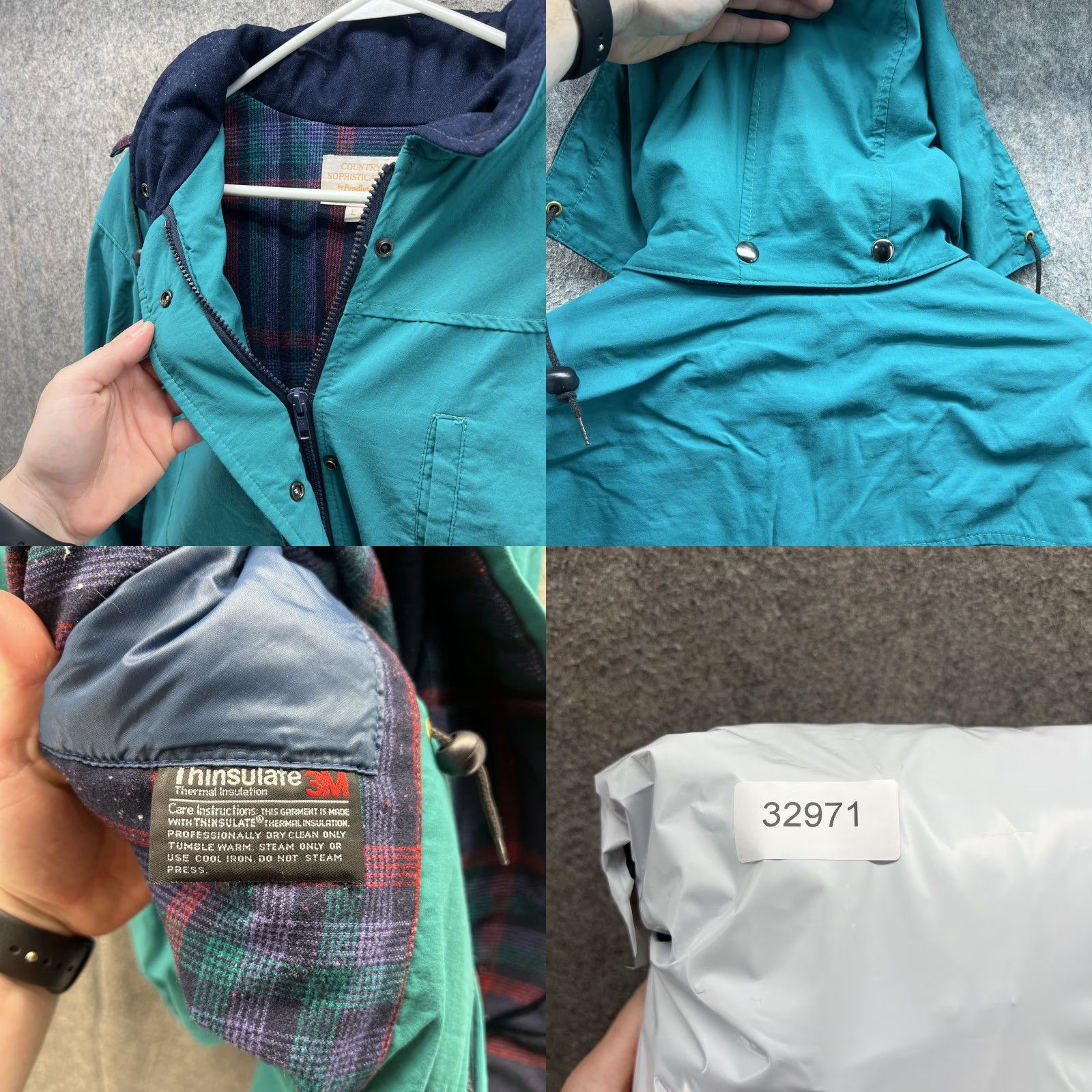 Pendleton VINTAGE Pendleton Jacket Women L Hooded Thinsulate Plaid 90s USA Size L / US 10 / IT 46 - 8 Thumbnail
