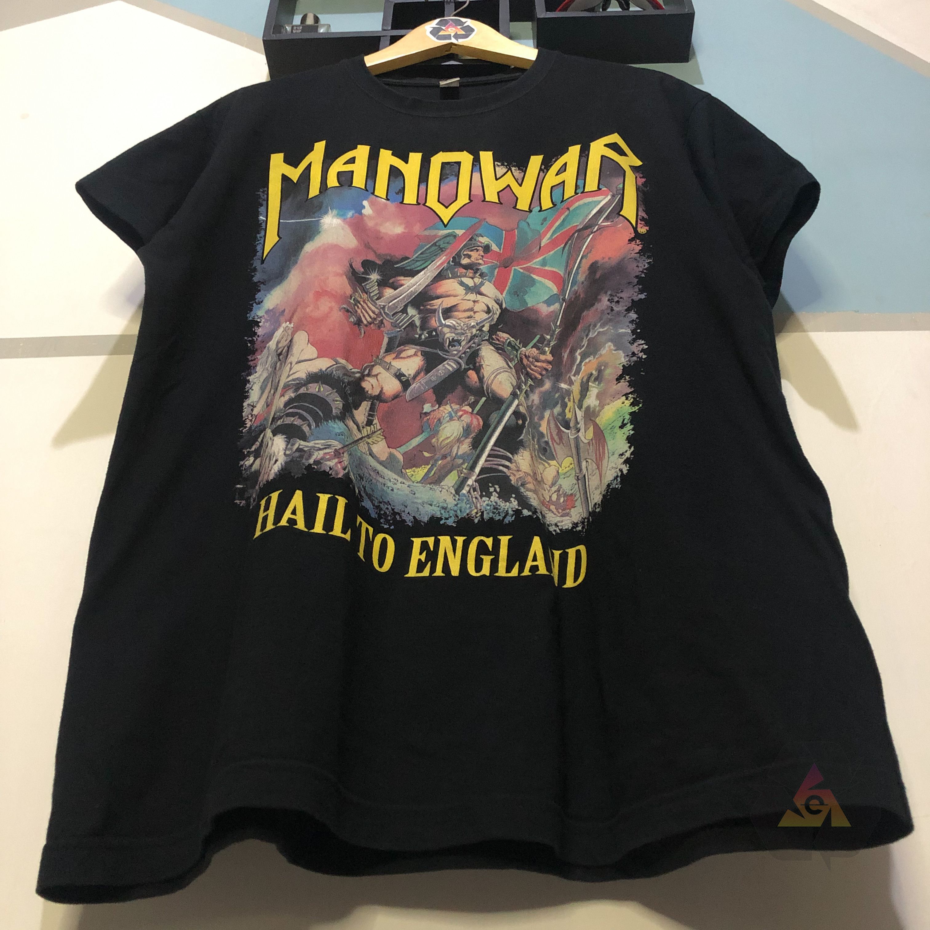 Band Tees Vintage Manowar Hail to England Death to False Heavy Metal Size US XL / EU 56 / 4 - 4 Thumbnail