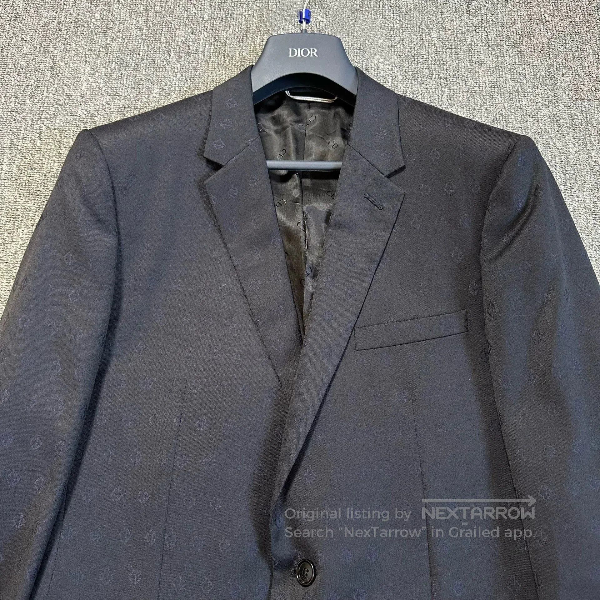 Dior Dior Wool Blazer with Logo Pattern. Size US L / EU 52-54 / 3 - 3 Thumbnail