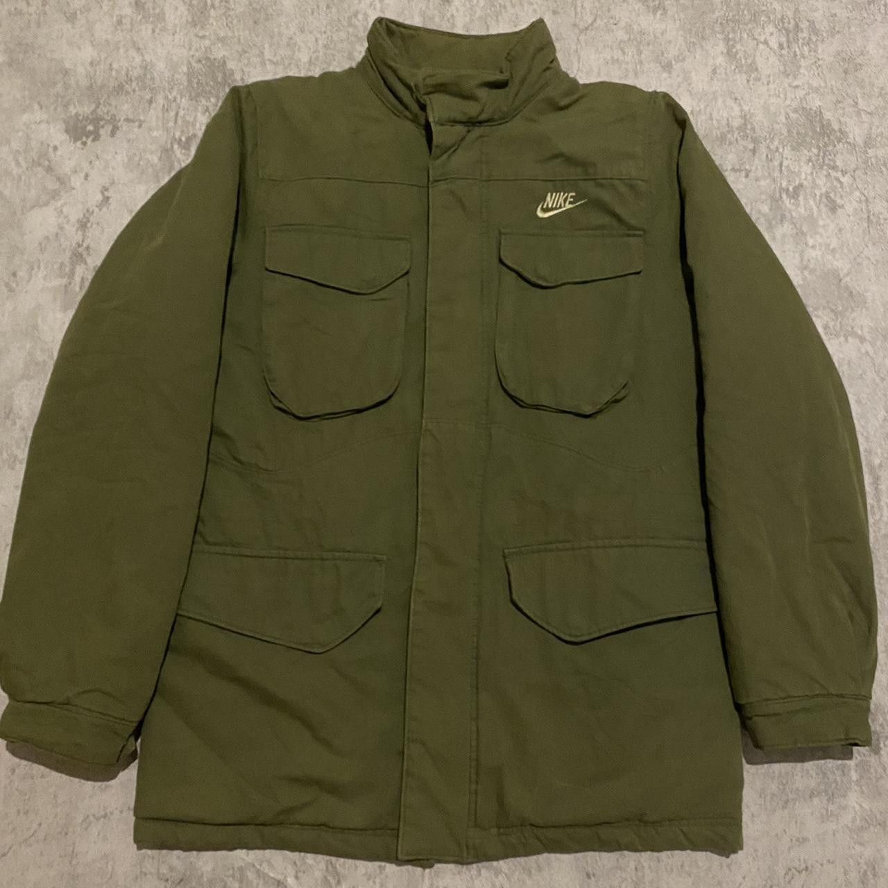 Nike 2000s Nike Green Military Jacket Army Multipocket Size US S / EU 44-46 / 1 - 1 Thumbnail