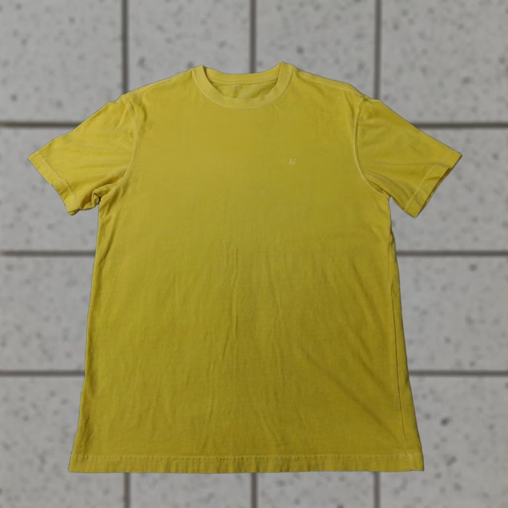 American Eagle Outfitters American Eagle Shirt Mens Small Yellow Logo Preppy Casual Lightweight Cotton AEO Size US S / EU 44-46 / 1 - 1 Thumbnail