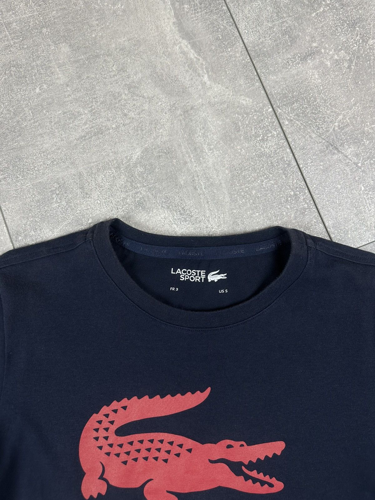 Lacoste Lacoste Mens Overprint Logo T-Shirt Size US S / EU 44-46 / 1 - 4 Thumbnail