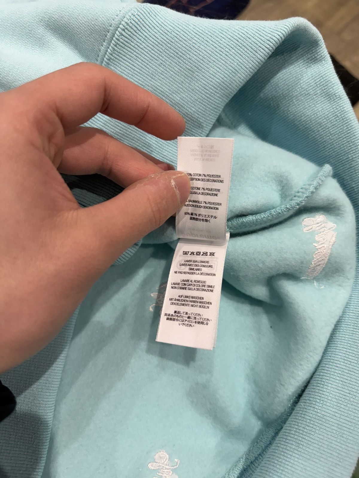 Supreme Supreme Repeat Script Zip Up Hoodie Light Blue Size US M / EU 48-50 / 2 - 9 Thumbnail