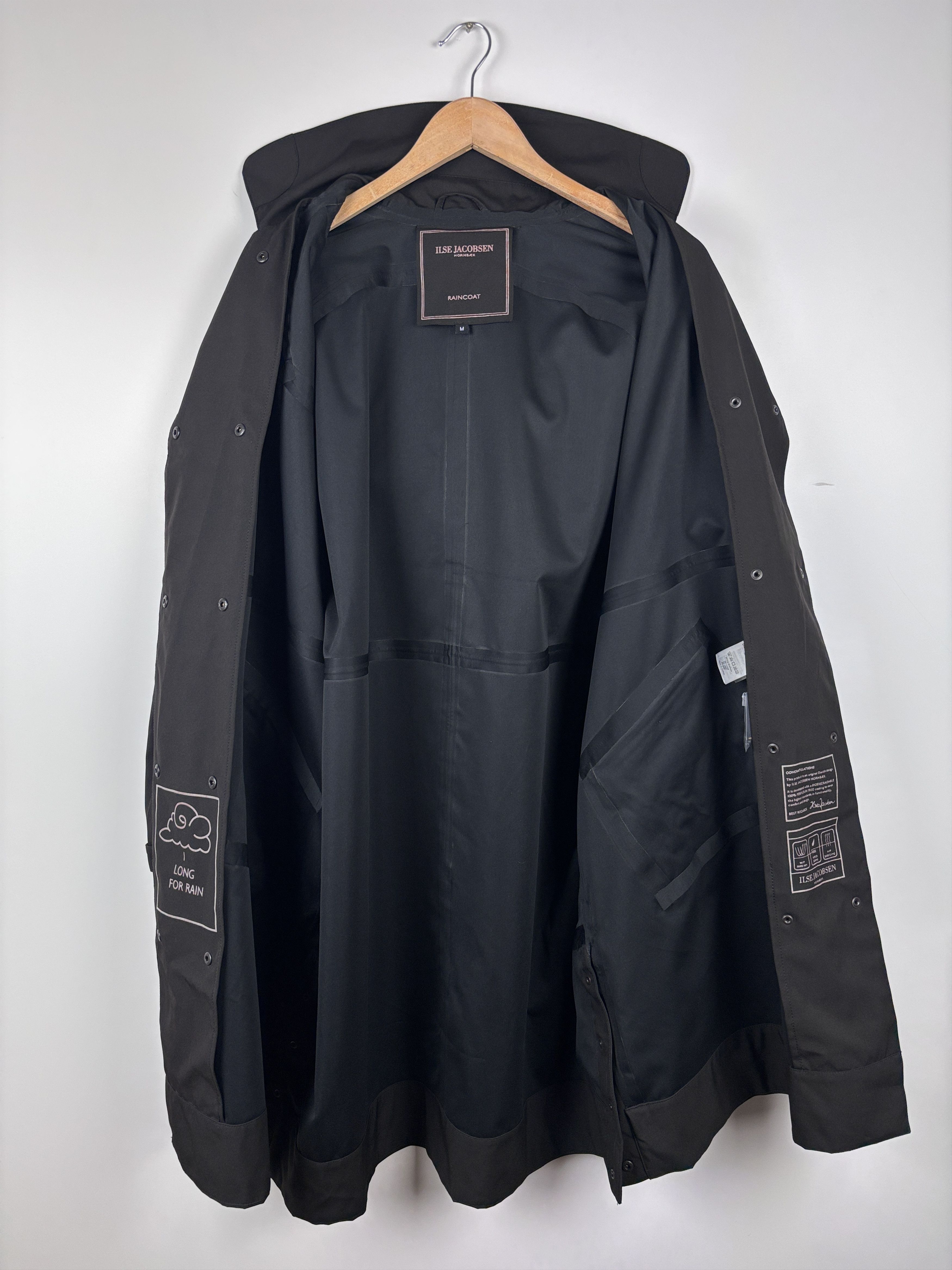 Ilse Jacobsen Womens Ilse Jacobsen Raincoat Jacket Black Size M Size M / US 6-8 / IT 42-44 - 9 Thumbnail