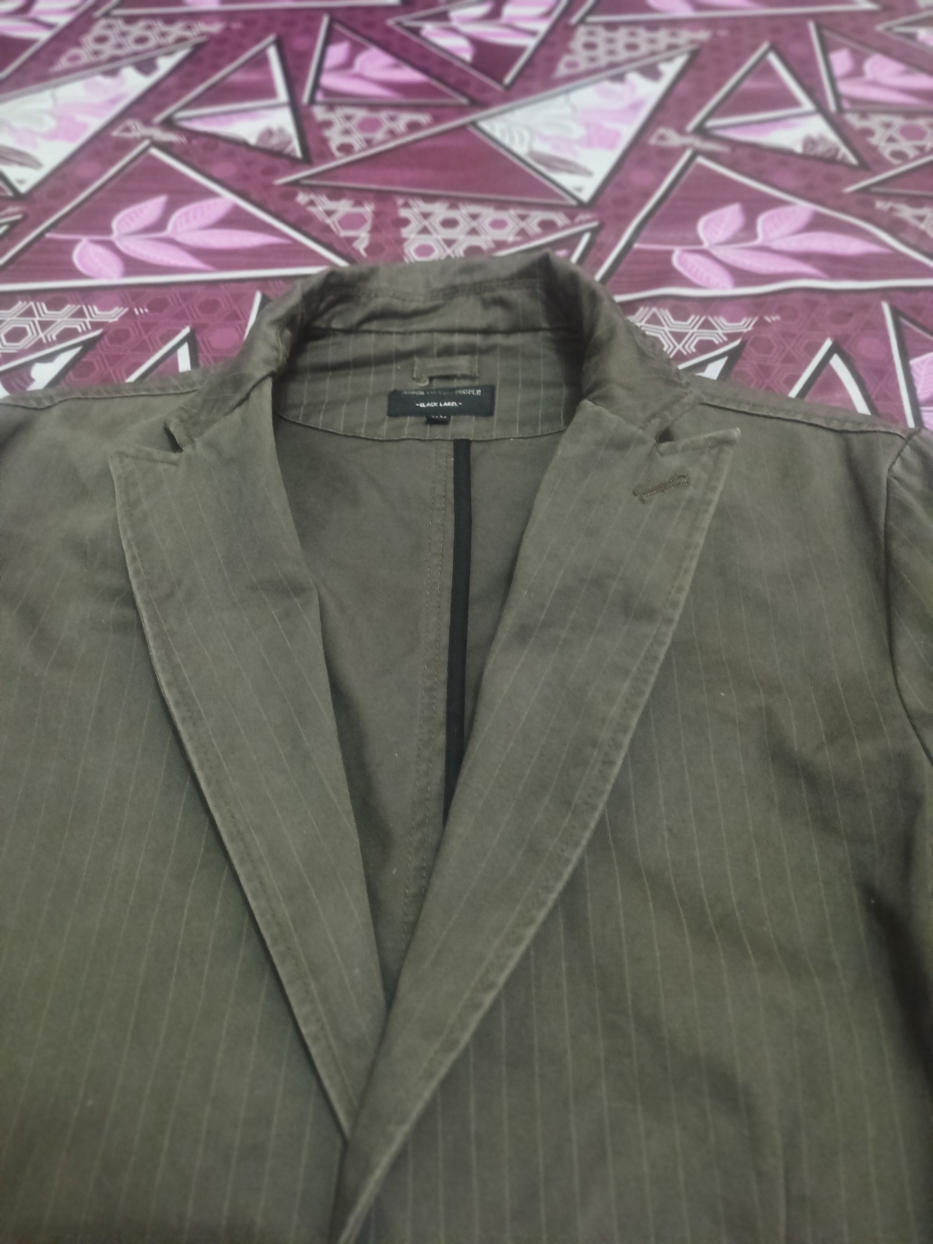 Japanese Brand Power To the people Coat distressed Stripe green & Black Size US M / EU 48-50 / 2 - 2 Thumbnail