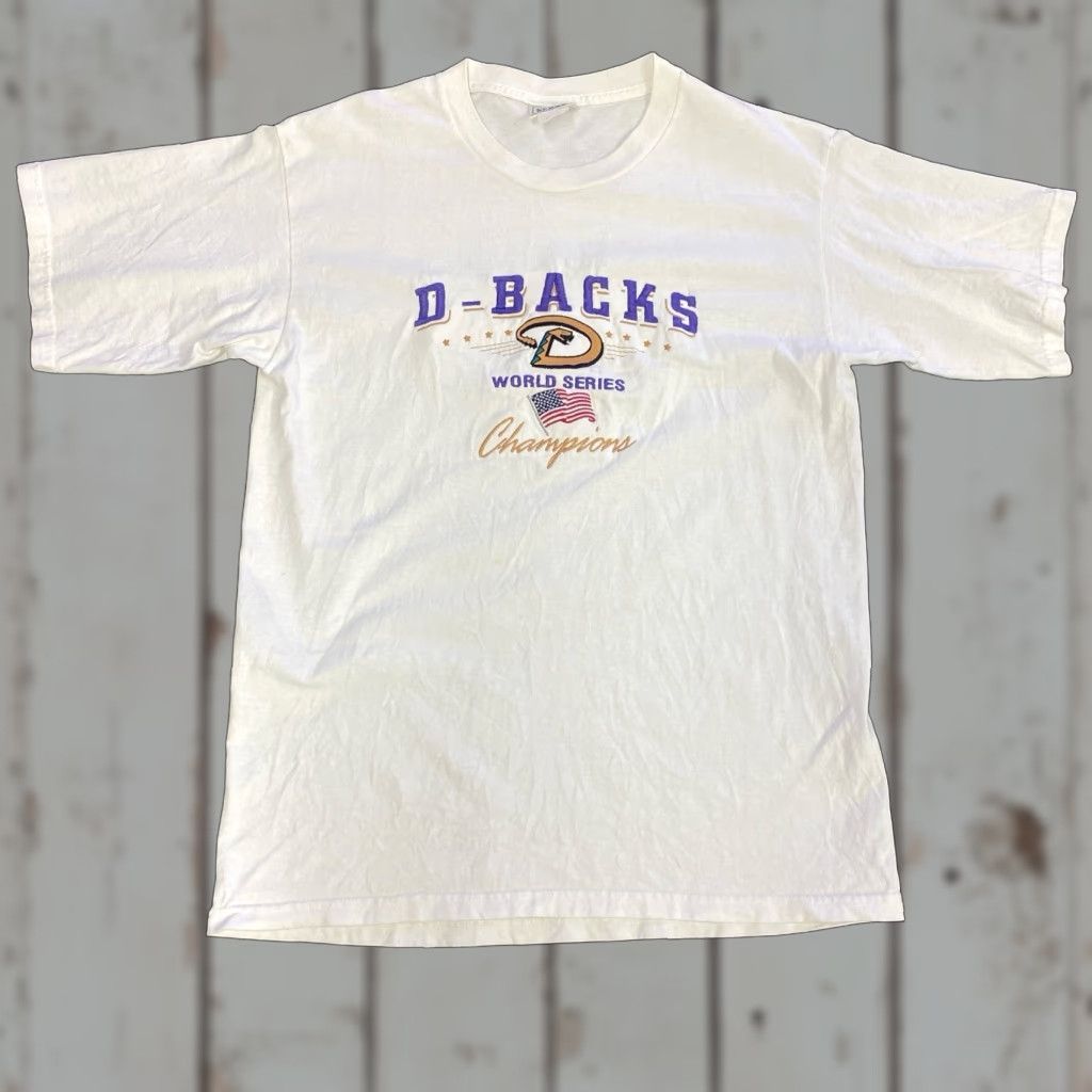 Lee VINTAGE 2001 Diamondbacks World Series Champions MLB T Shirt Mens Sz Medium Size US M / EU 48-50 / 2 - 1 Thumbnail