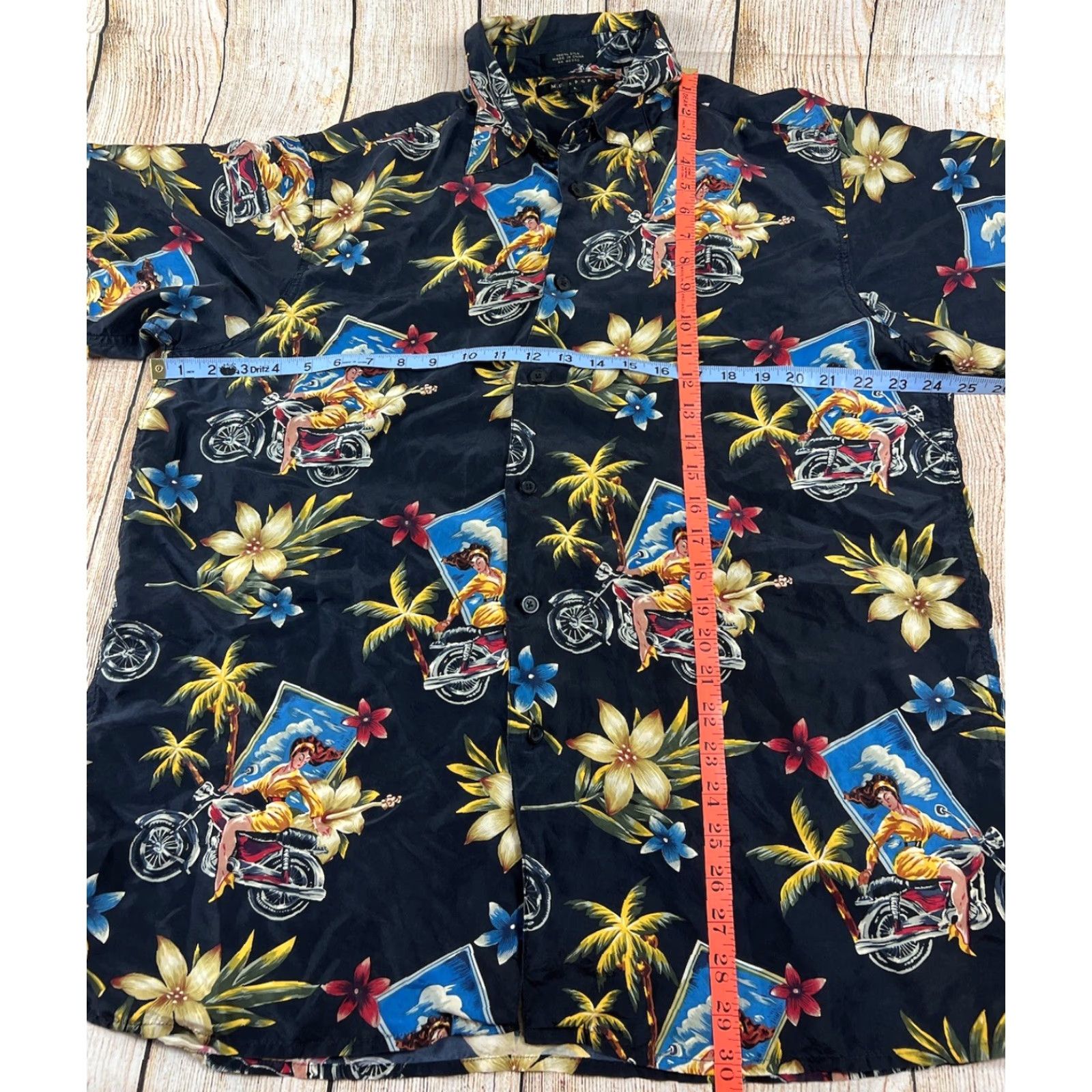 ALOHAS Marc Edwards Button-Up Shirt Hawaiian Aloha All Over Print Short Sleeve Black L Men Girls? Wait. Size US L / EU 52-54 / 3 - 5 Thumbnail