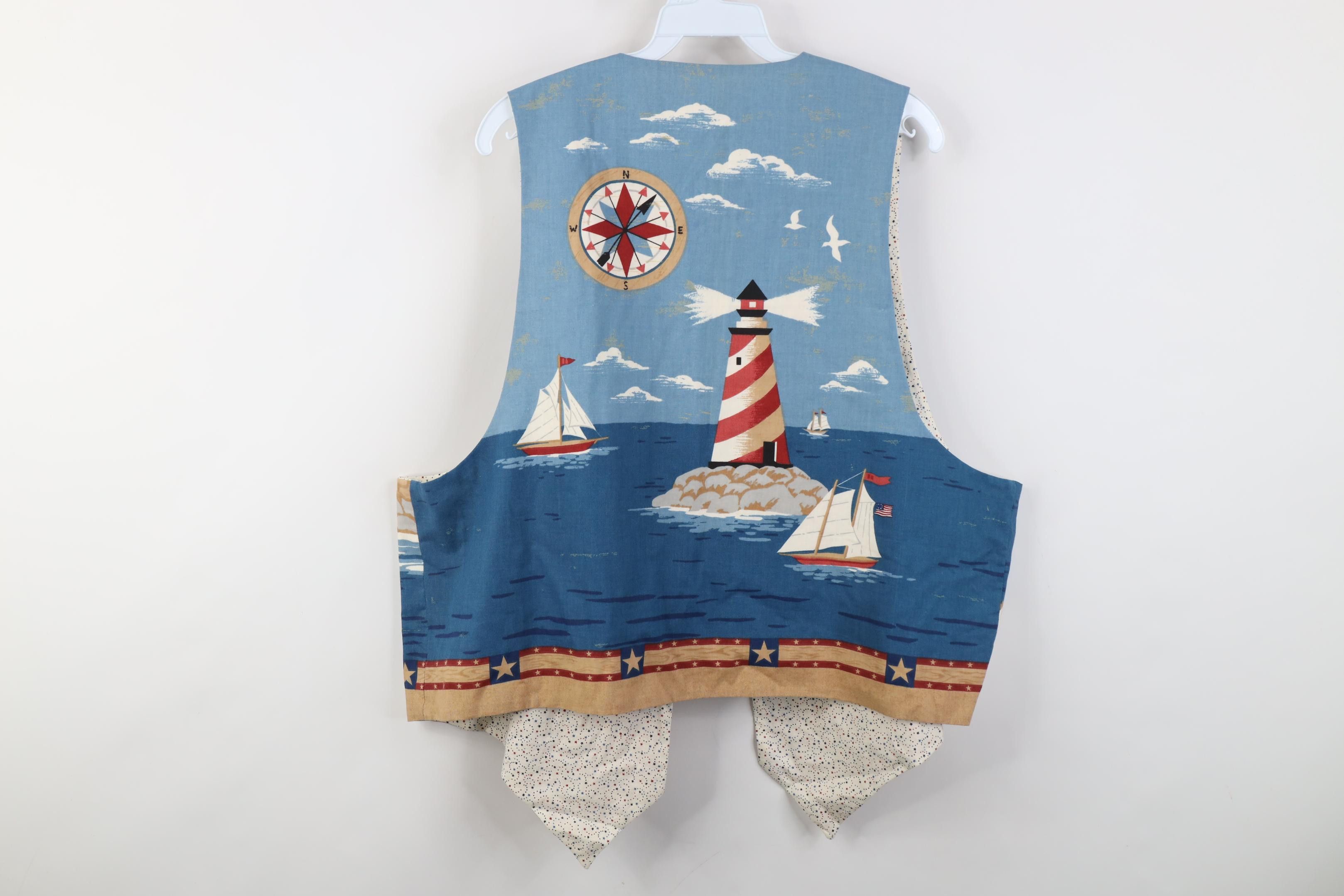 Vintage Vintage 90s Streetwear Reversible Beach Vest Jacket Size XL / US 12-14 / IT 48-50 - 8 Thumbnail