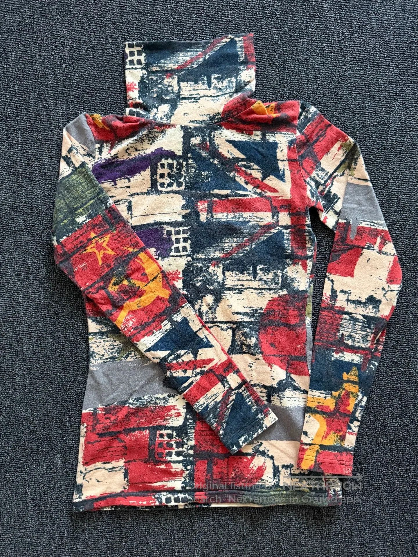 Jean Paul Gaultier Gaultier National Flag Turtleneck Top. Size S / US 4 / IT 40 - 1 Thumbnail