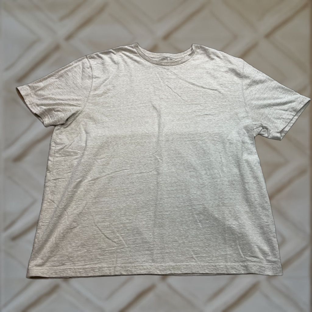 Vintage St. John's Bay Shirt Mens 2XL Beige Solid Crew Neck Short Sleeve T-Shirt Top Adult Regular Size US XXL / EU 58 / 5 - 1 Thumbnail