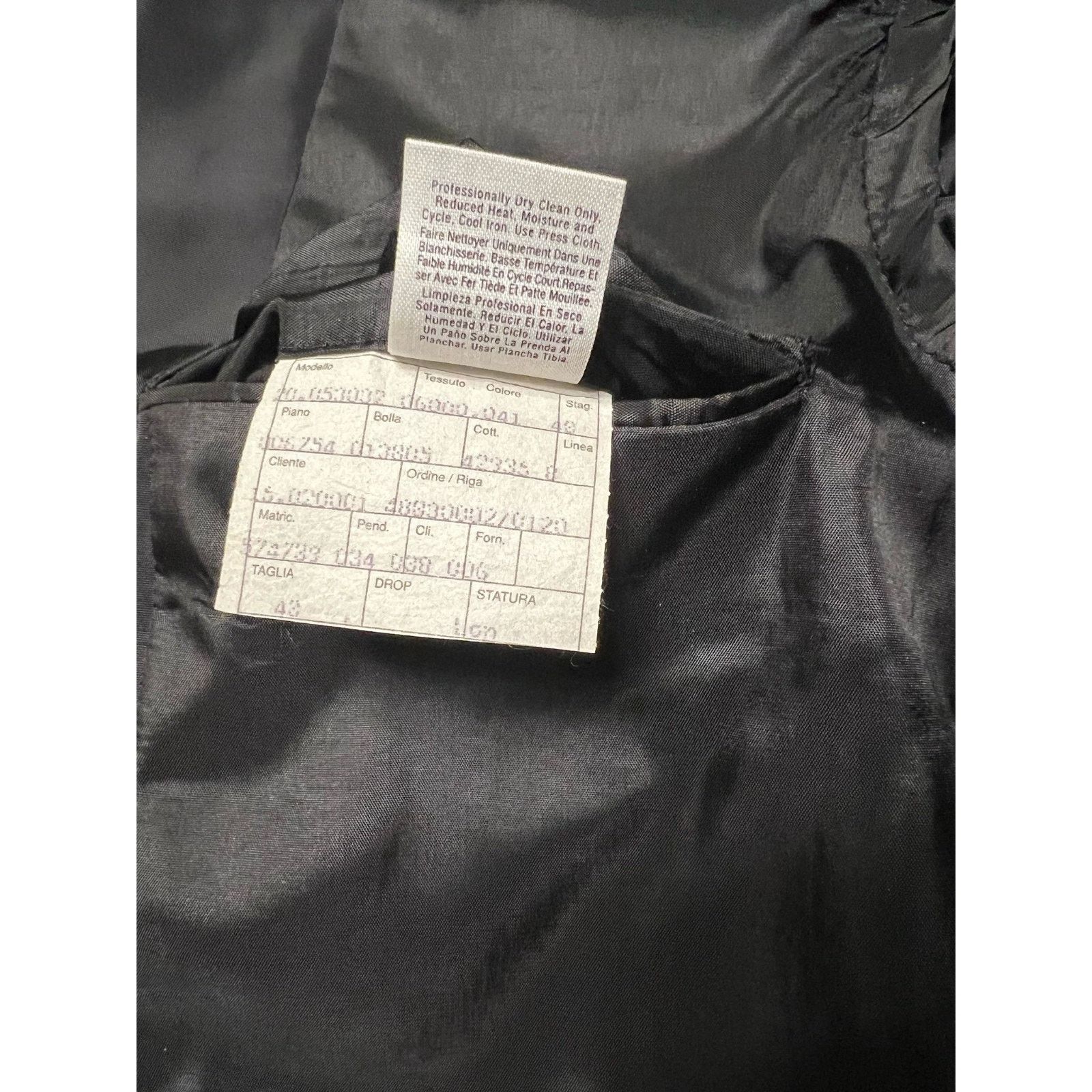 Donna Karan Donna Karan Signature Men's 43R Black 3 Button Sport Jacket Size 42L - 6 Thumbnail
