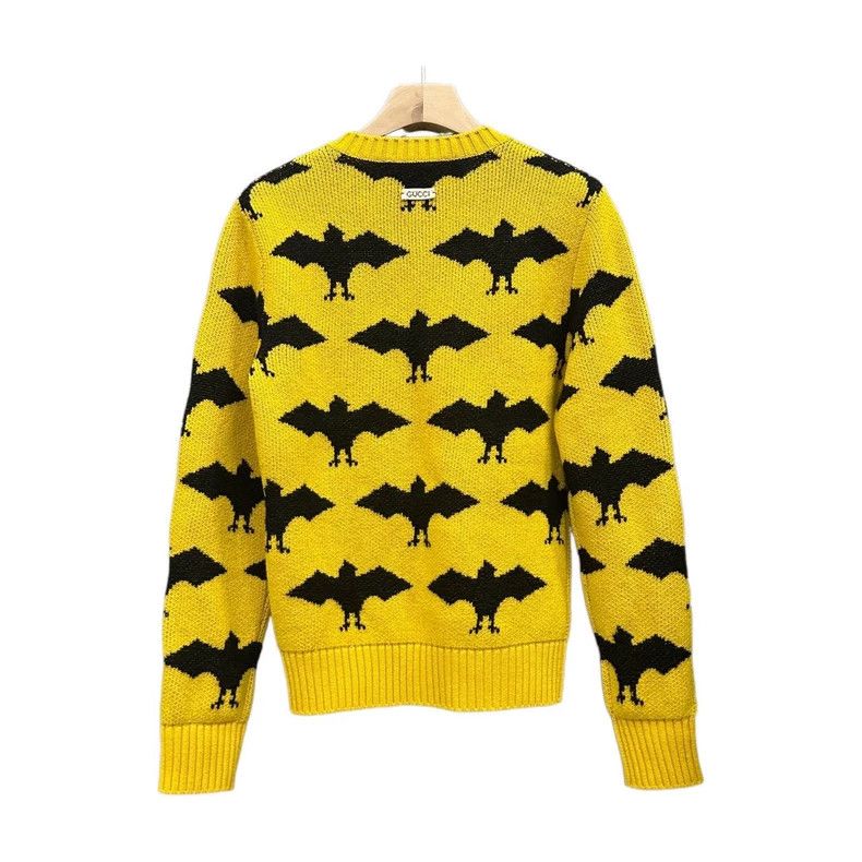 Gucci Gucci Bat pattern yellow wool sweater Size US XS / EU 42 / 0 - 2 Thumbnail