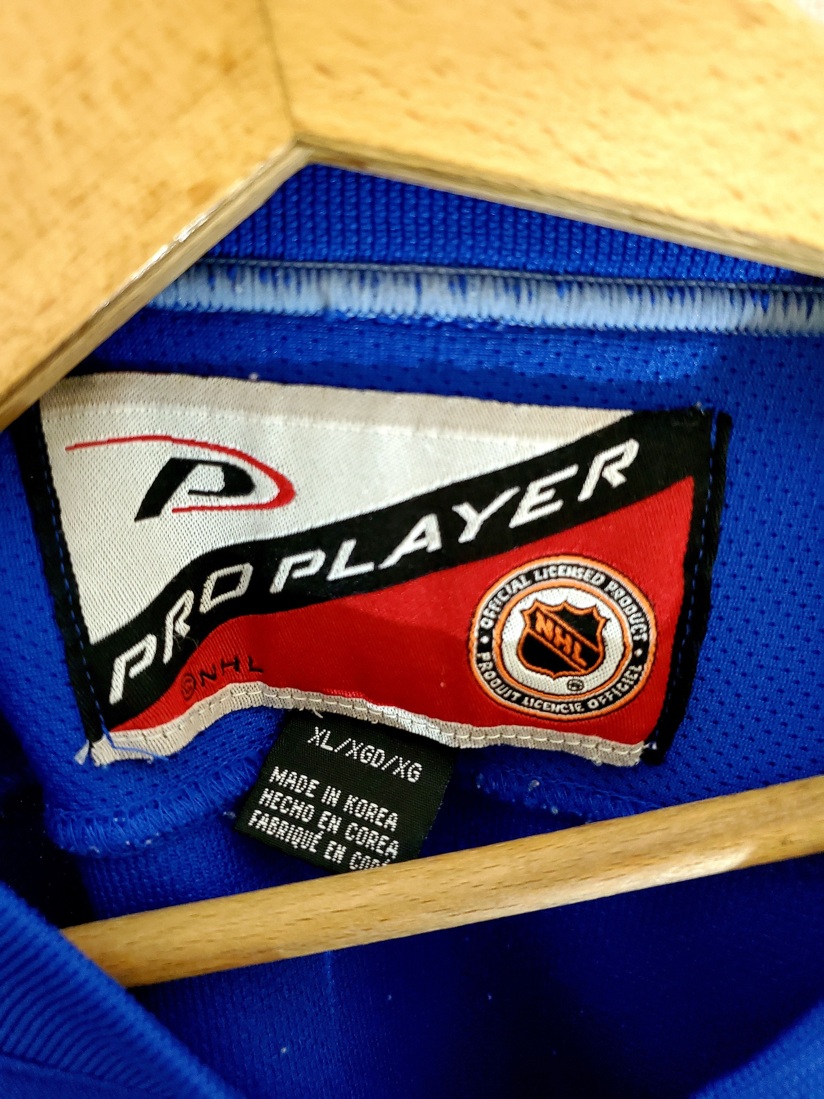 NHL × Vintage New York Range Pro Player Home NHL Hockey Jersey Vintage 90s Size US XL / EU 56 / 4 - 2 Thumbnail
