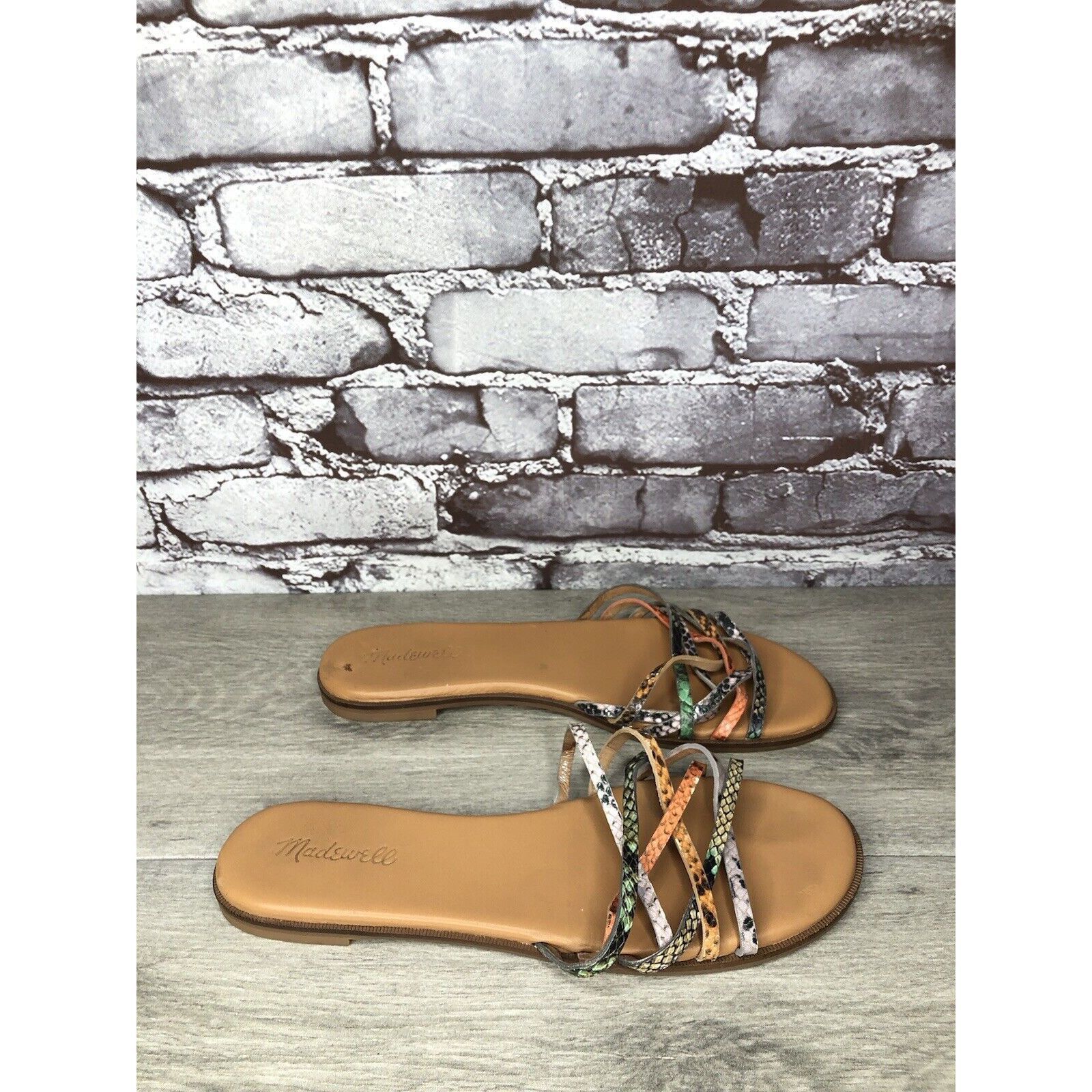 Madewell Madewell Tracie MultiColor Leather Snake Print Strappy Sanda Size US 9 / IT 39 - 13 Thumbnail