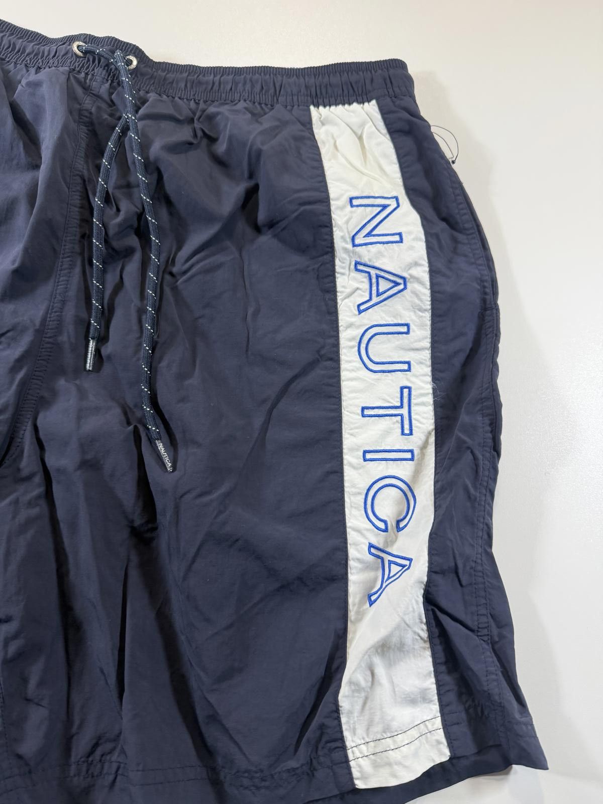 Nautica Nautica Men's Navy Blue Swim Shorts with White Side Panel XL Size US 40 / EU 56 - 2 Thumbnail