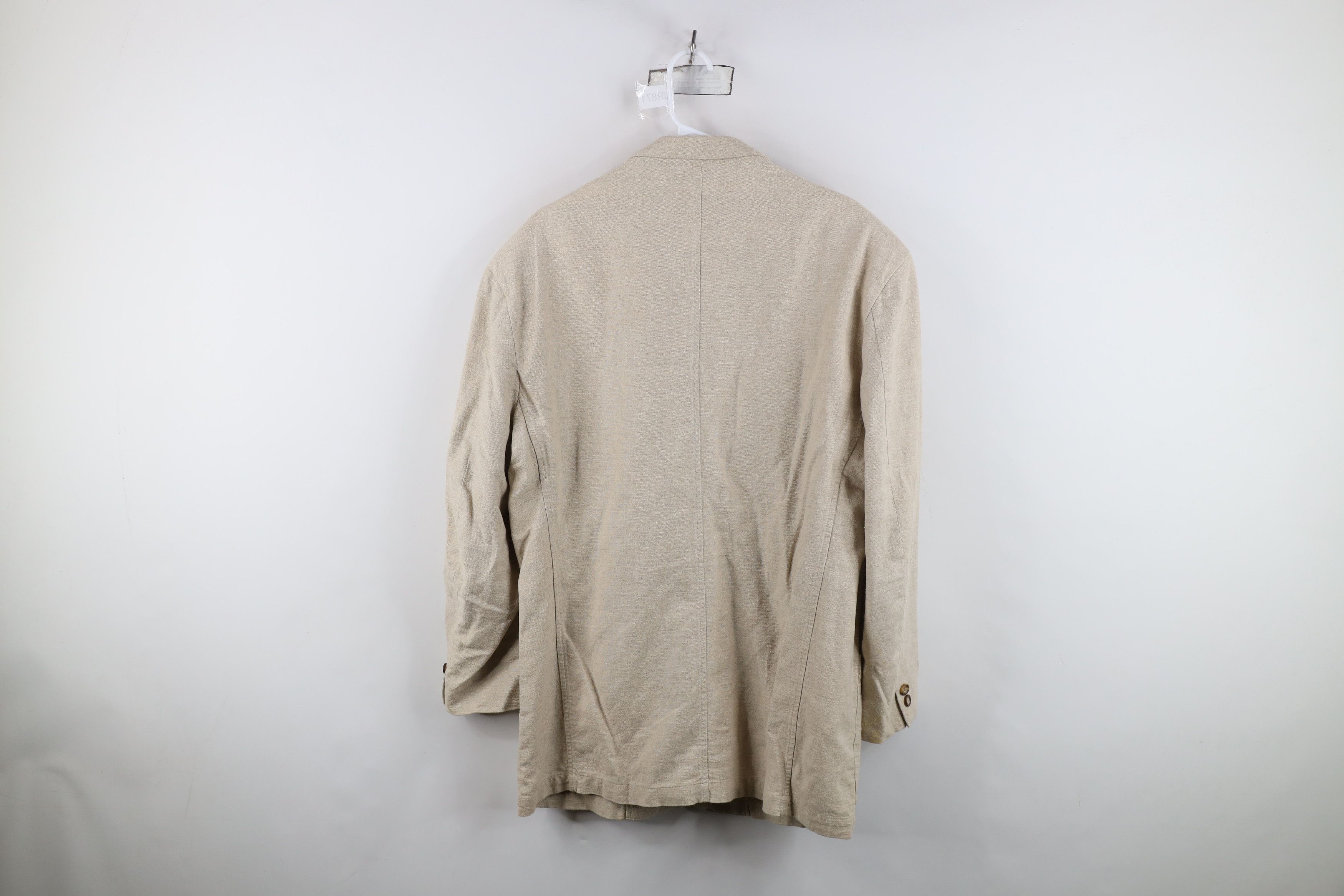Vintage Vintage 90s Streetwear Linen Blend Suit Coat Blazer Jacket Size US XXL / EU 58 / 5 - 12 Thumbnail