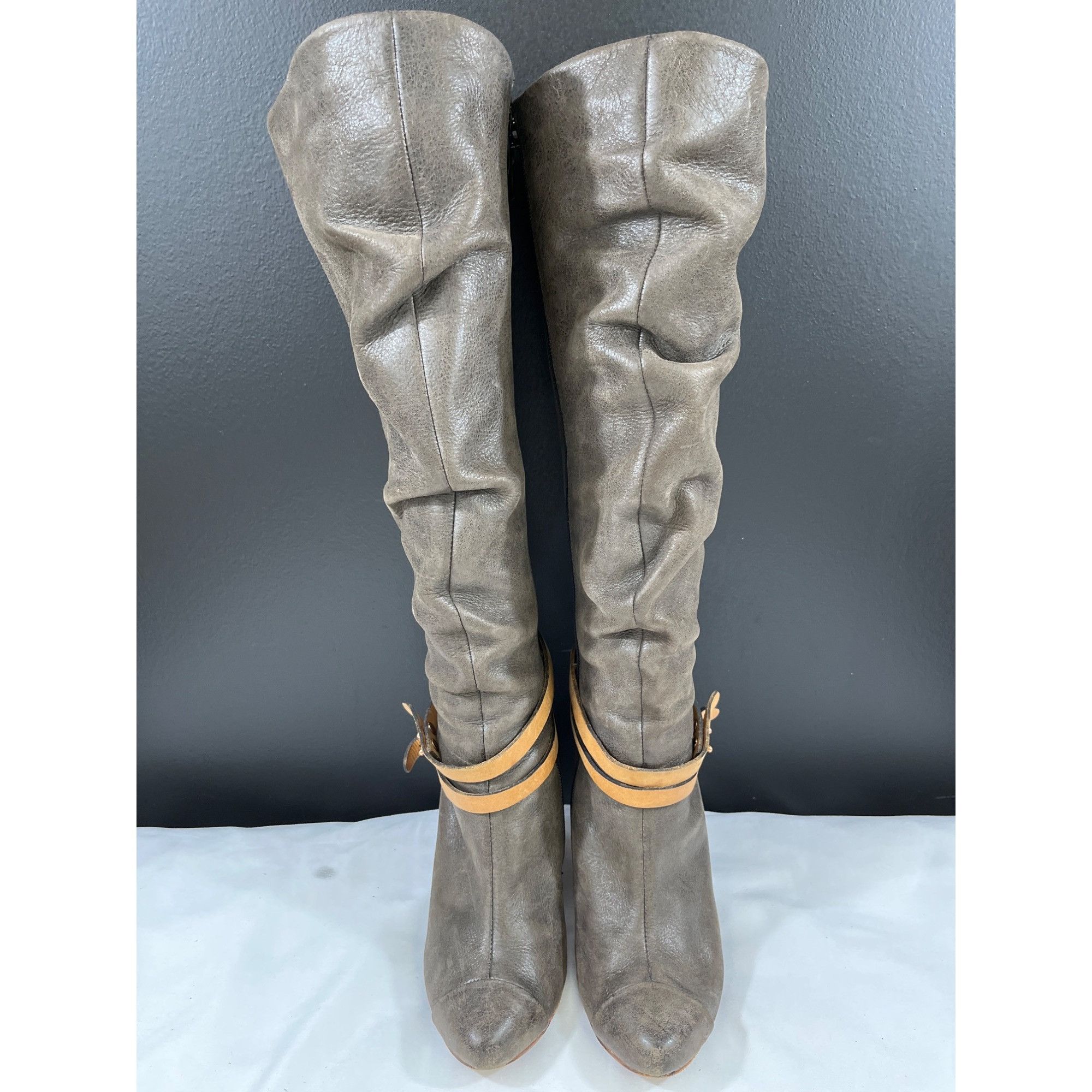 J Shoes J Shoes Women's Brown Leather Shoes/Heeled Boots Size 6.5 SK Size US 6.5 / IT 36.5 - 2 Thumbnail