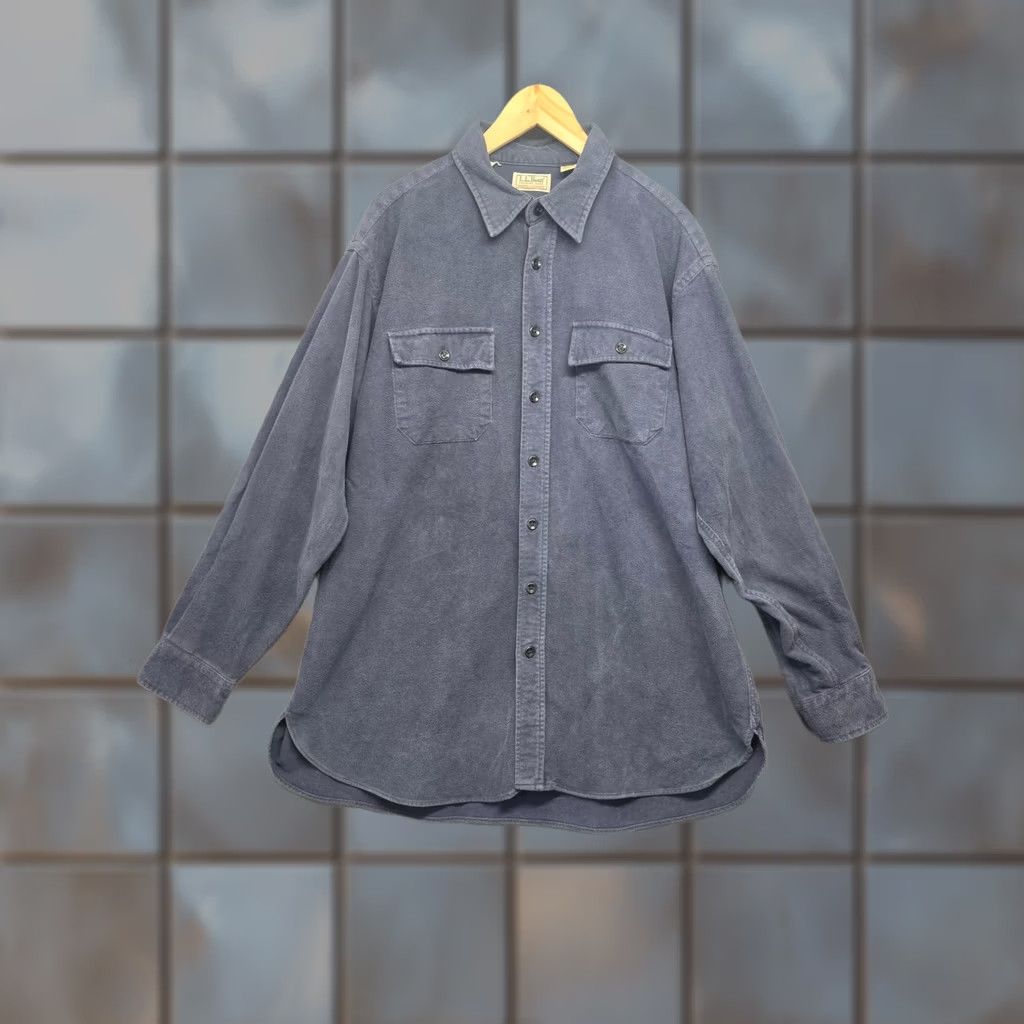Vintage VINTAGE LL Bean Chamois Shirt Mens 2XLT Blue Flannel Button Up Outdoor Workwear Mens 2XLT Blue Flannel Shirt Size US XXL / EU 58 / 5 - 1 Thumbnail