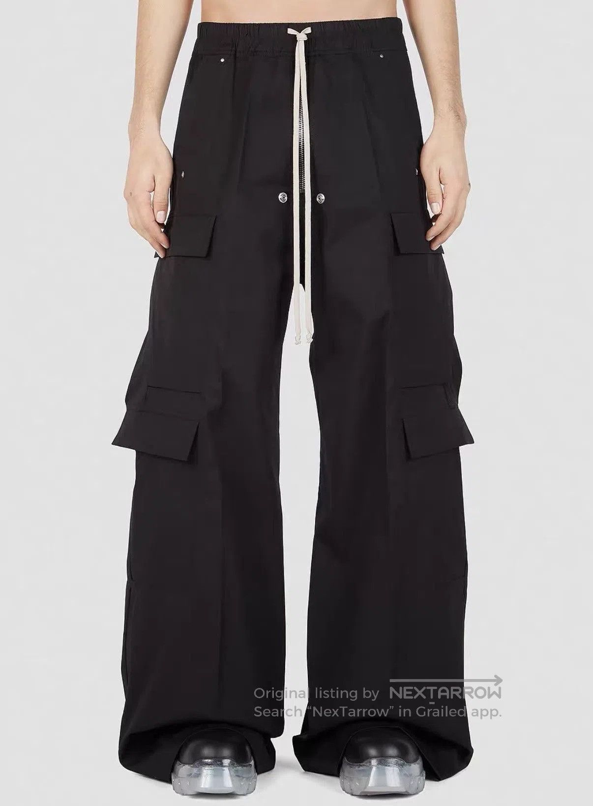 Rick Owens Black Cargo Pants with Multiple Pockets. Size US 34 / EU 50 - 6 Thumbnail