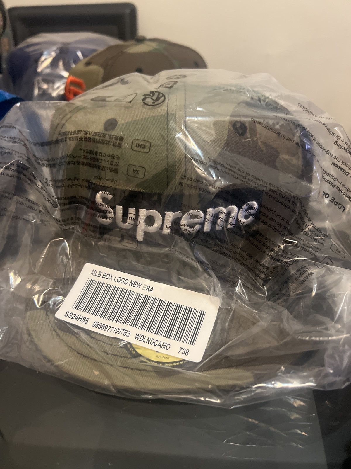 image of Mlb Teams Box Padres Box Logo Size 7 3/8 in Camo, Men's