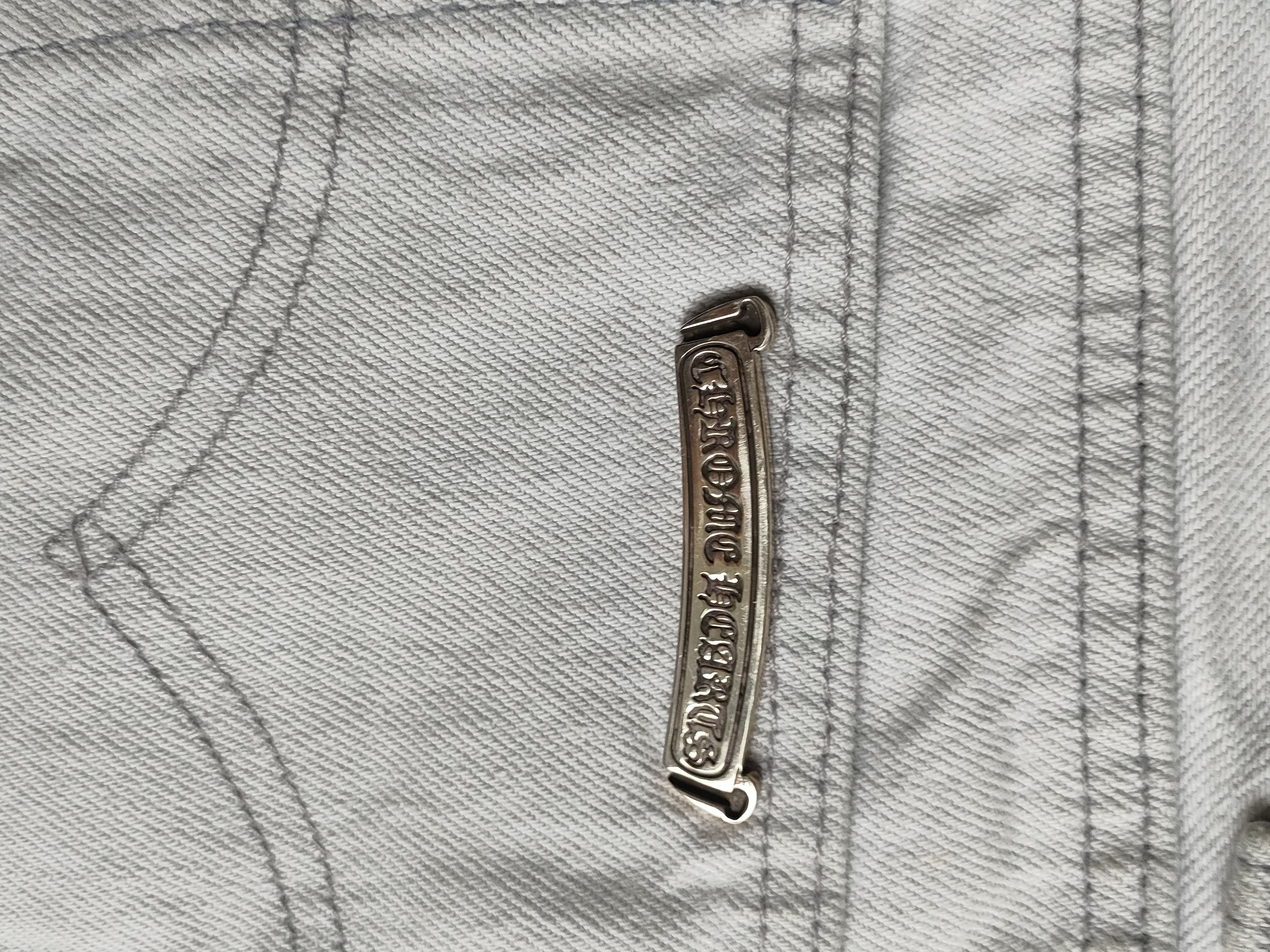 Chrome Hearts Chrome Hearts Silver Cross Patches Light Gray Jeans Size 27" / US 4 / IT 40 - 7 Thumbnail