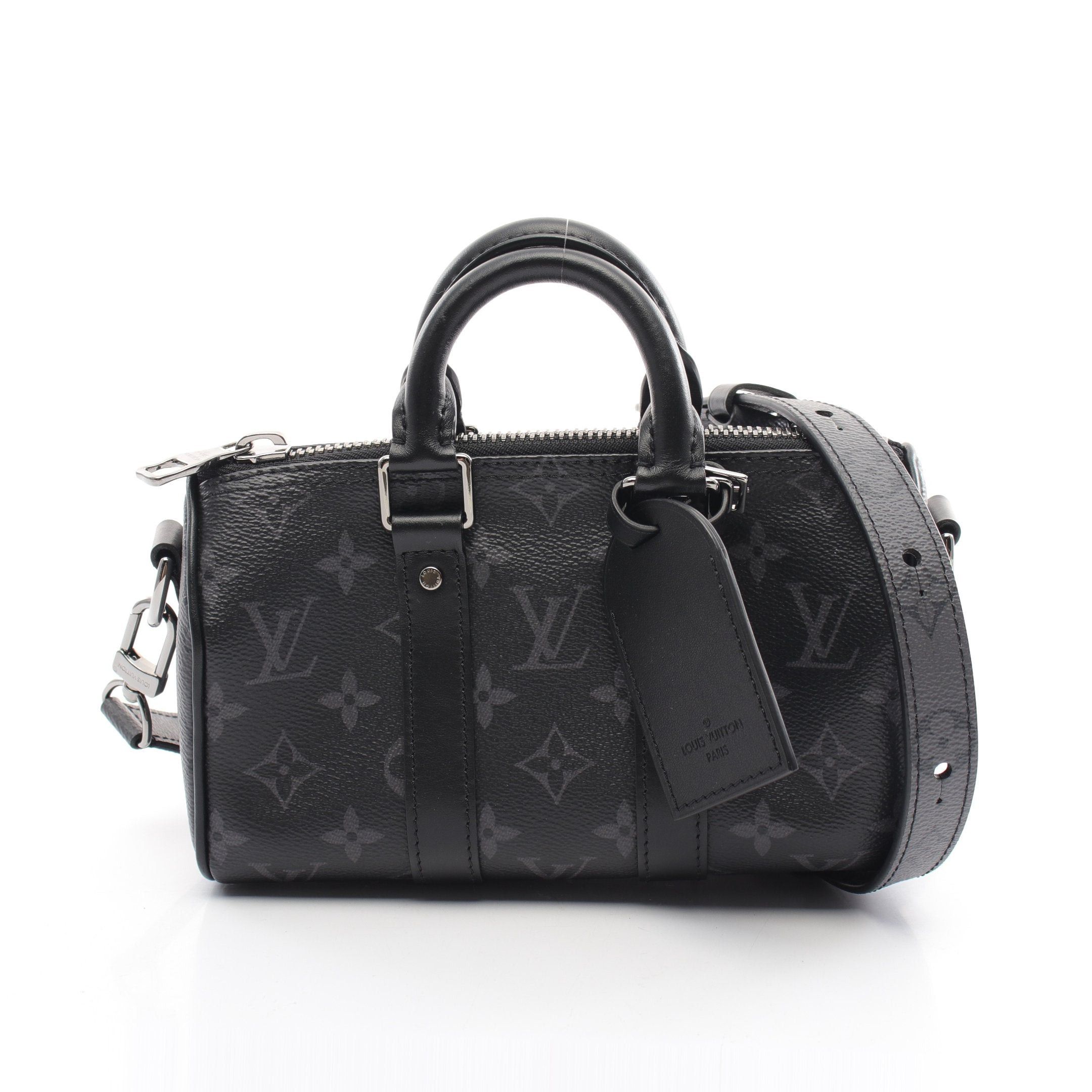 Louis Vuitton Louis Vuitton Keepall Xs Monogram Eclipse Handbag Leather Black Size ONE SIZE - 1 Thumbnail