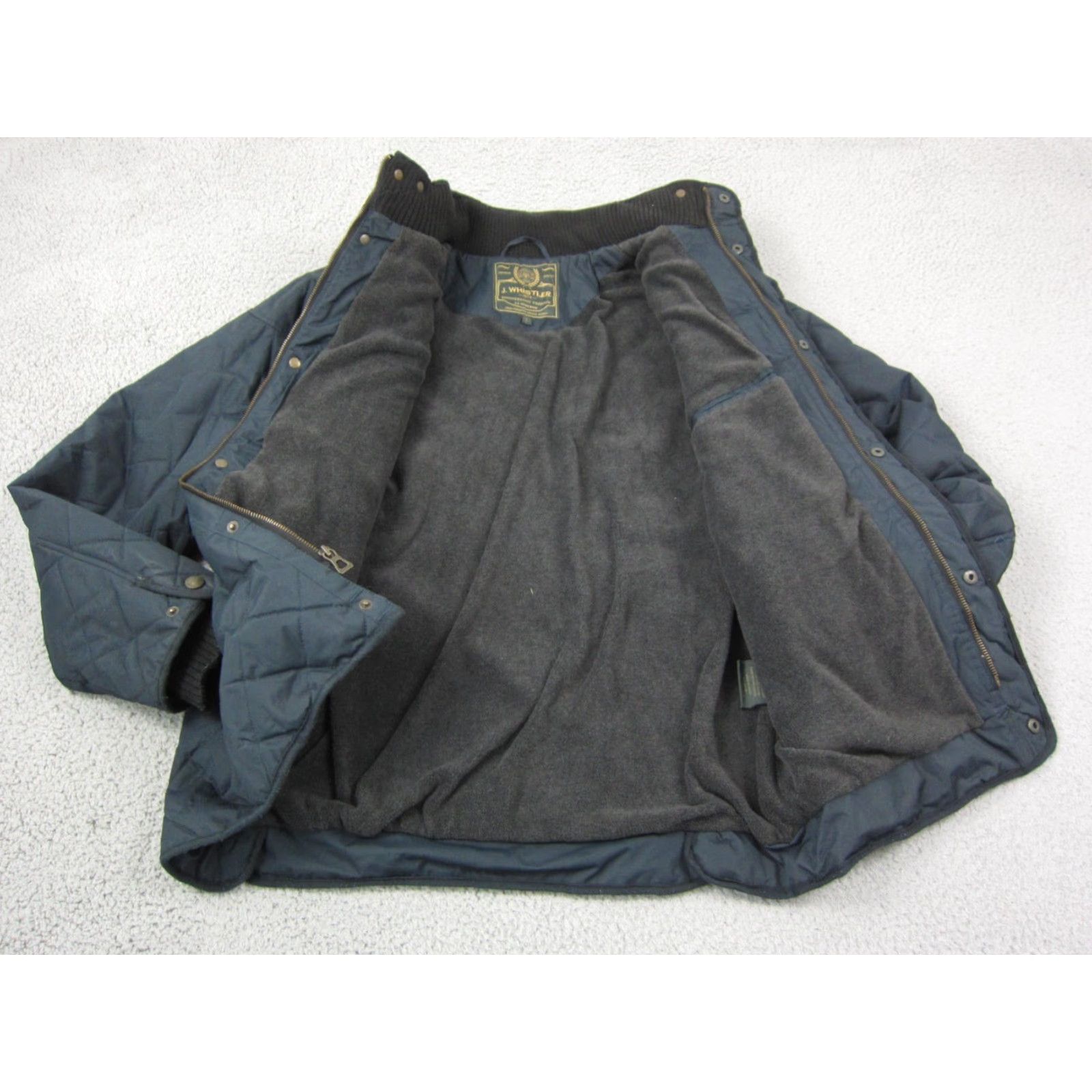 Whistles VINTAGE J. Whistler Jacket Bomber Jacket XL Blue Quilted Lined Zip Up Mens Big & Tall USA Logo 90s Size US XL / EU 56 / 4 - 6 Thumbnail