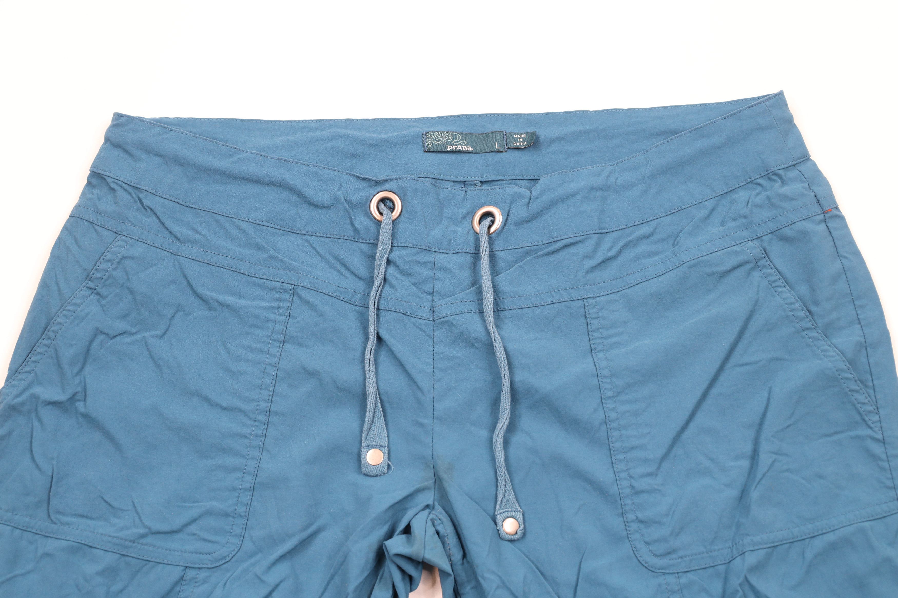 Prana × Vintage prAna Breathe Stretch Outdoor Hiking Capris Shorts Blue Size 34" / US 12 / IT 48 - 2 Thumbnail