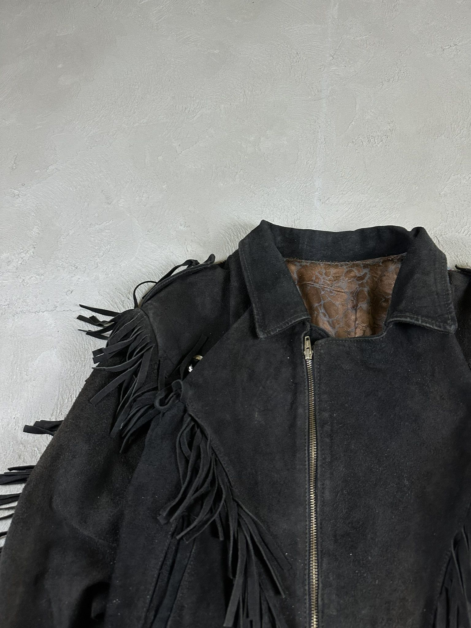 Genuine Leather Vintage Suede Avant Garde Cowboy Boxy Leather Jacket Size US M / EU 48-50 / 2 - 5 Thumbnail