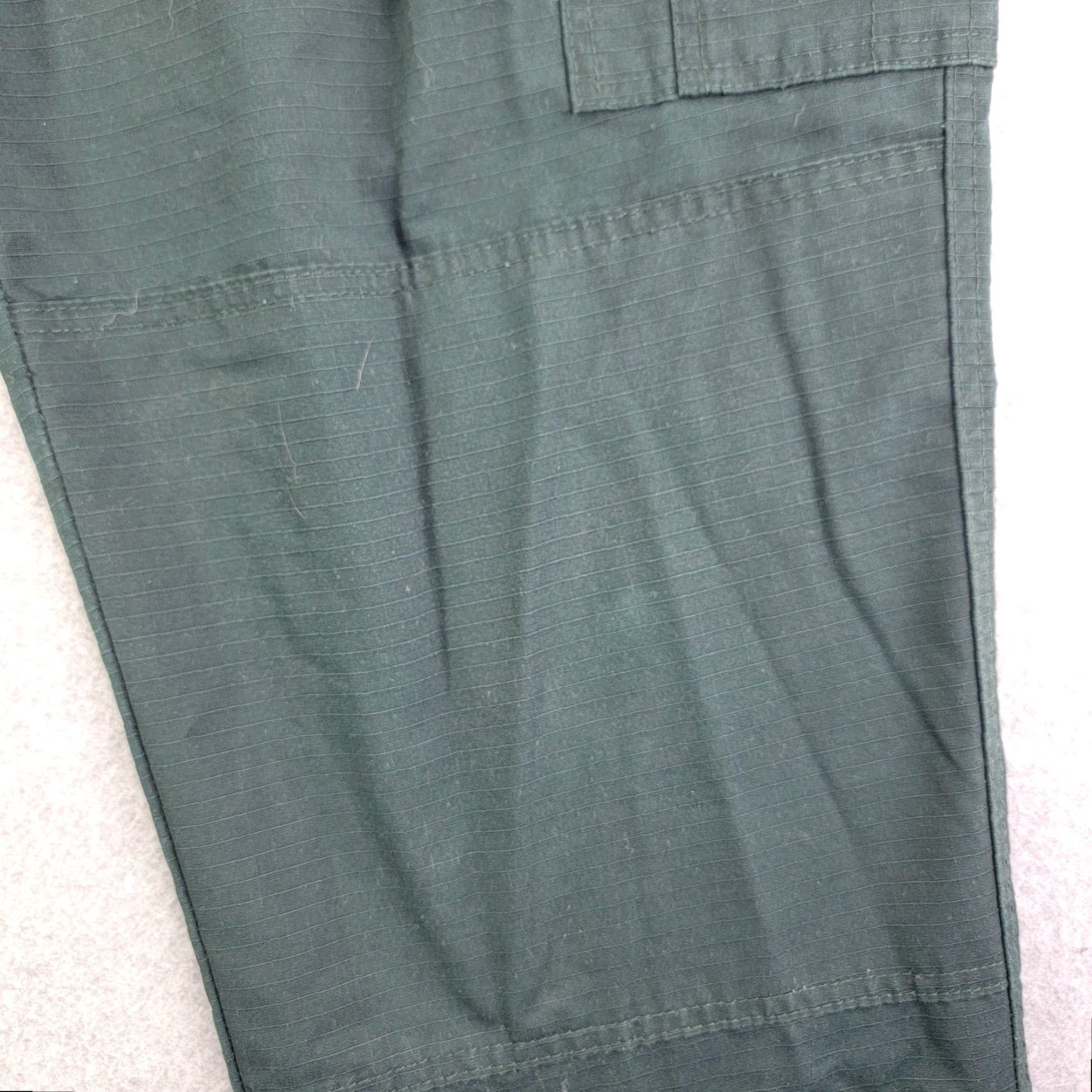 Vintage In Service Pants Mens 36x30 Green Cargo Lightweight Ripstop Workwear Elastic Waist Pockets Casual, Workwear Mens Pants 36x30 Green Size US 36 / EU 52 - 5 Thumbnail