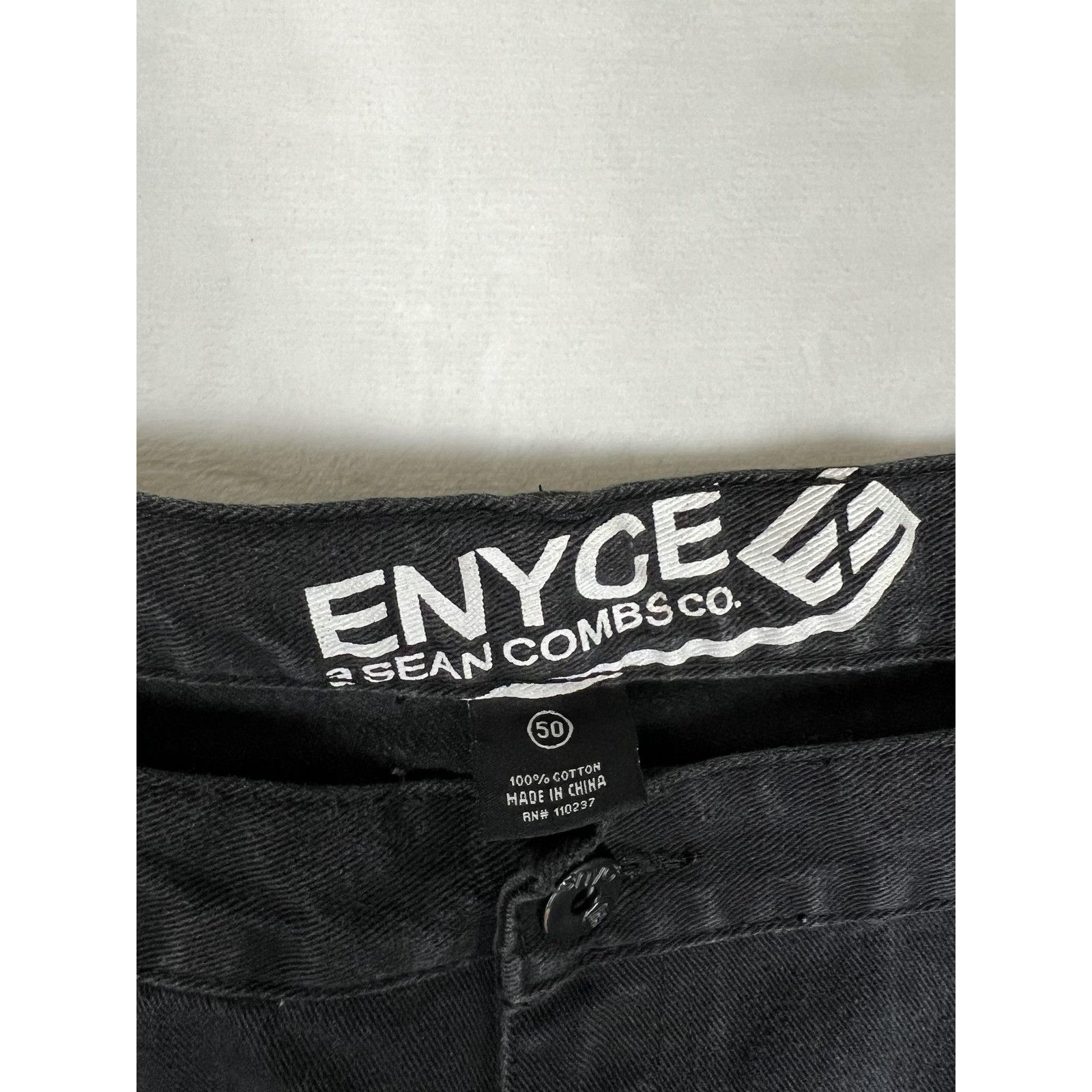 Enyce VTG Enyce Jeans Mens 48x34 Black Straight Leg Denim Sean Com Size 42" / US 20 - 3 Thumbnail