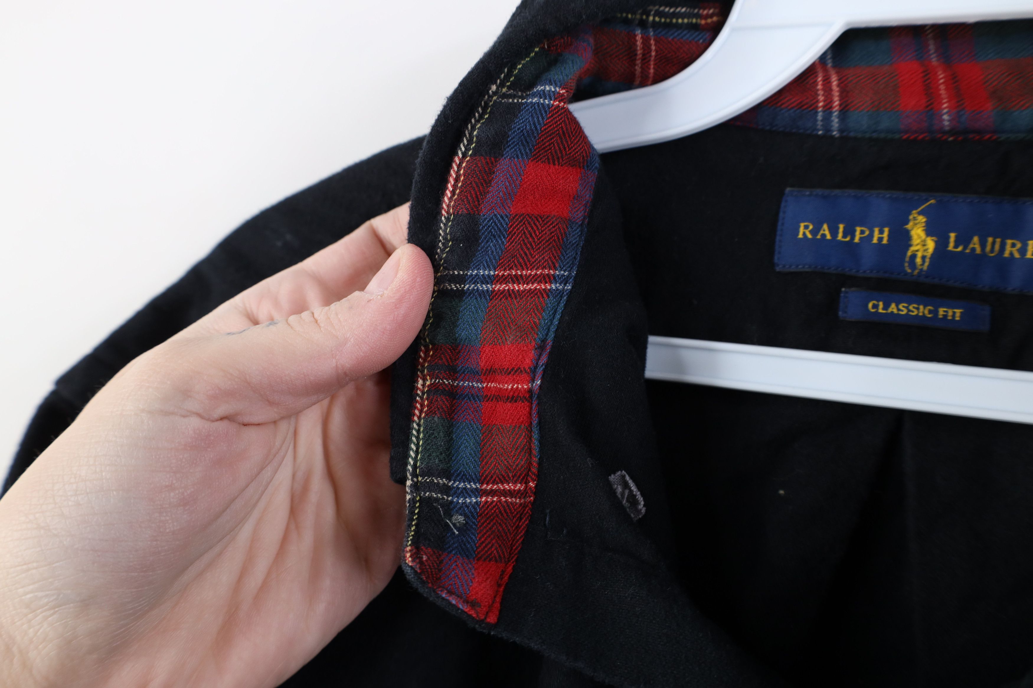 Ralph Lauren Vintage Ralph Lauren Chamois Cloth Button Down Shirt Black Size US L / EU 52-54 / 3 - 8 Thumbnail