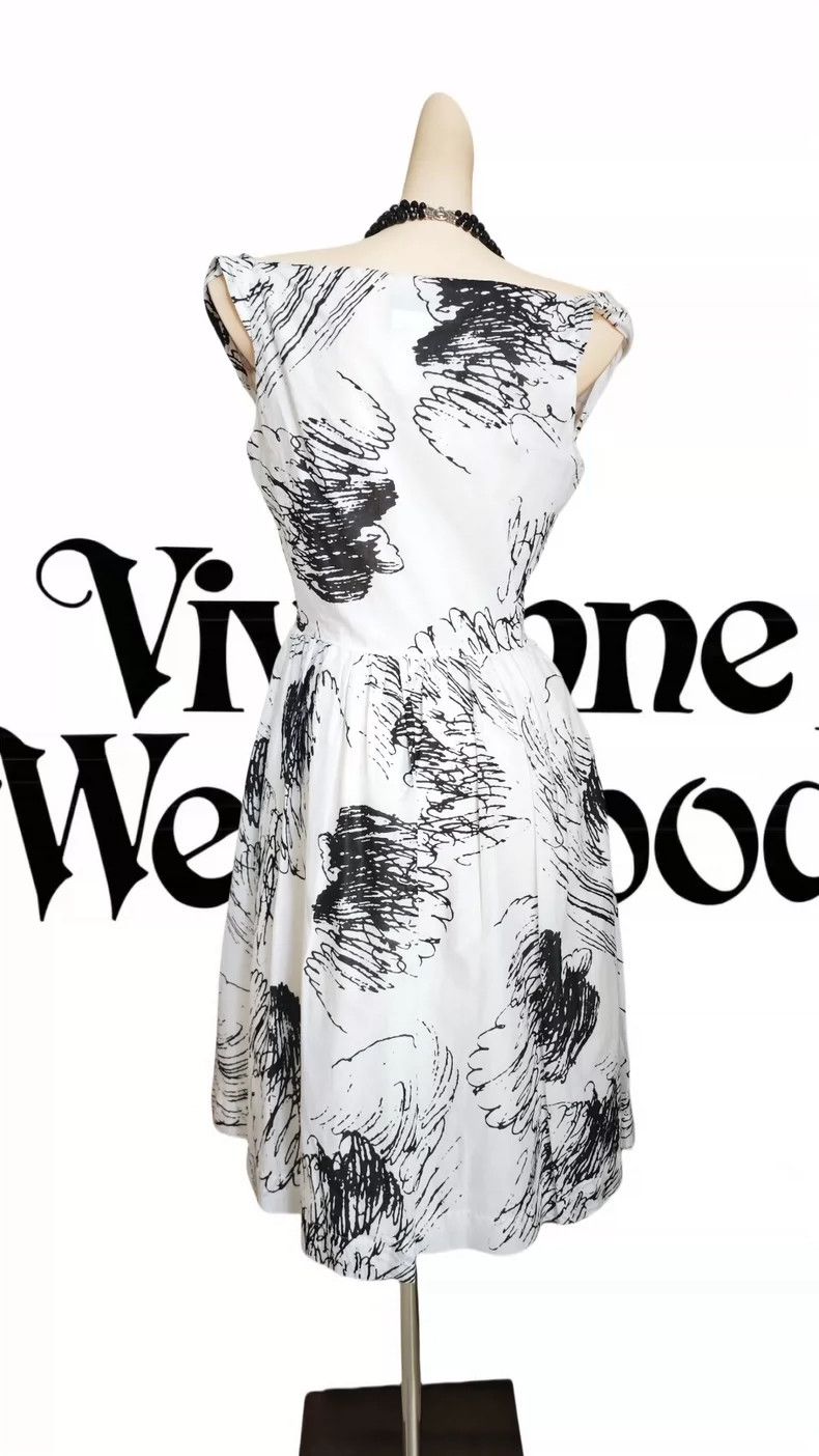 Vivienne Westwood Vivienne Westwood Black and white ink-sense dress Size L / US 10 / IT 46 - 6 Thumbnail