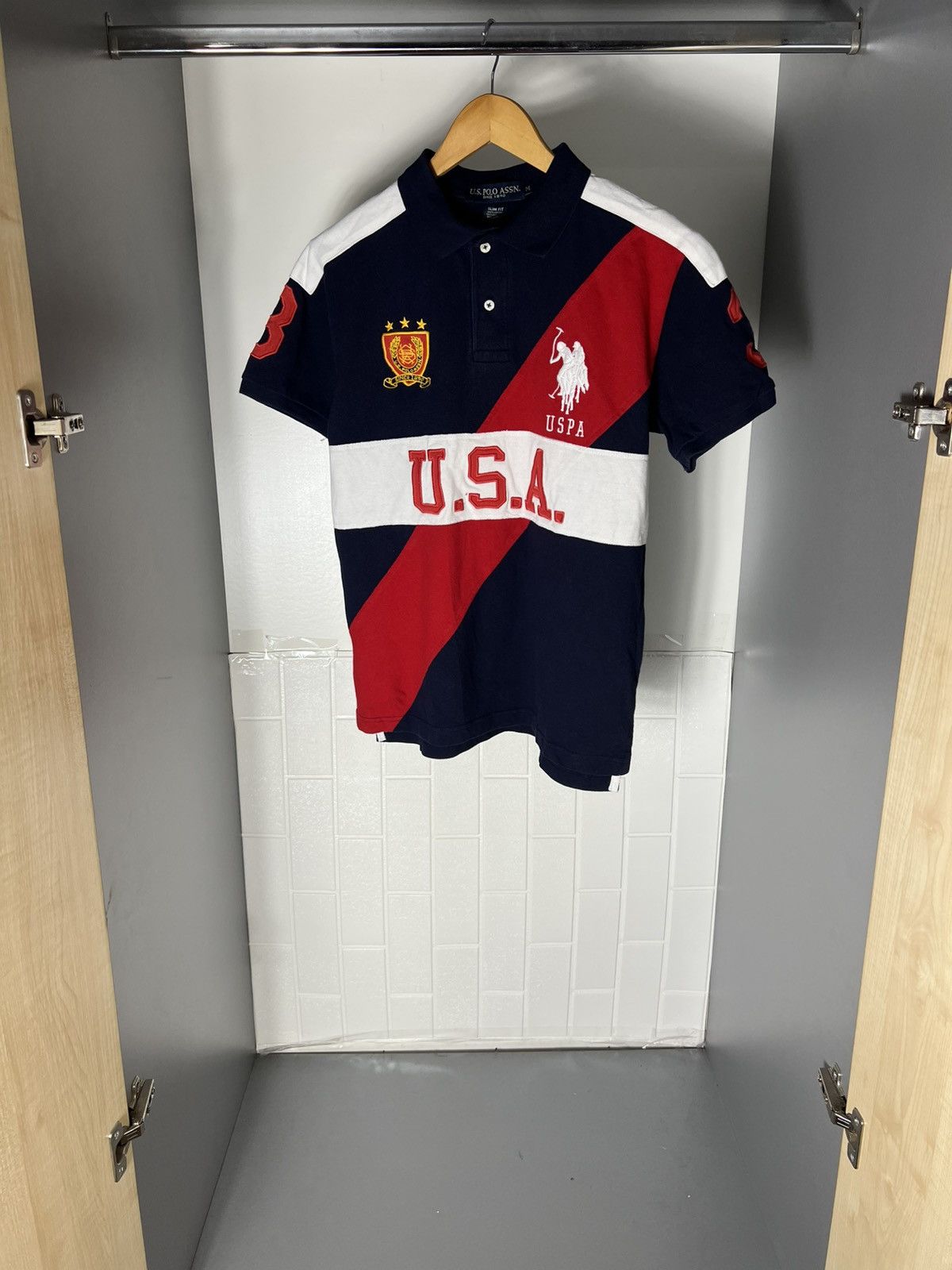 Polo Ralph Lauren VINTAGE U.S POLO ASSN USA FLAG DESIGNER CASUAL RETRO Y2K 90s Size US M / EU 48-50 / 2 - 5 Thumbnail