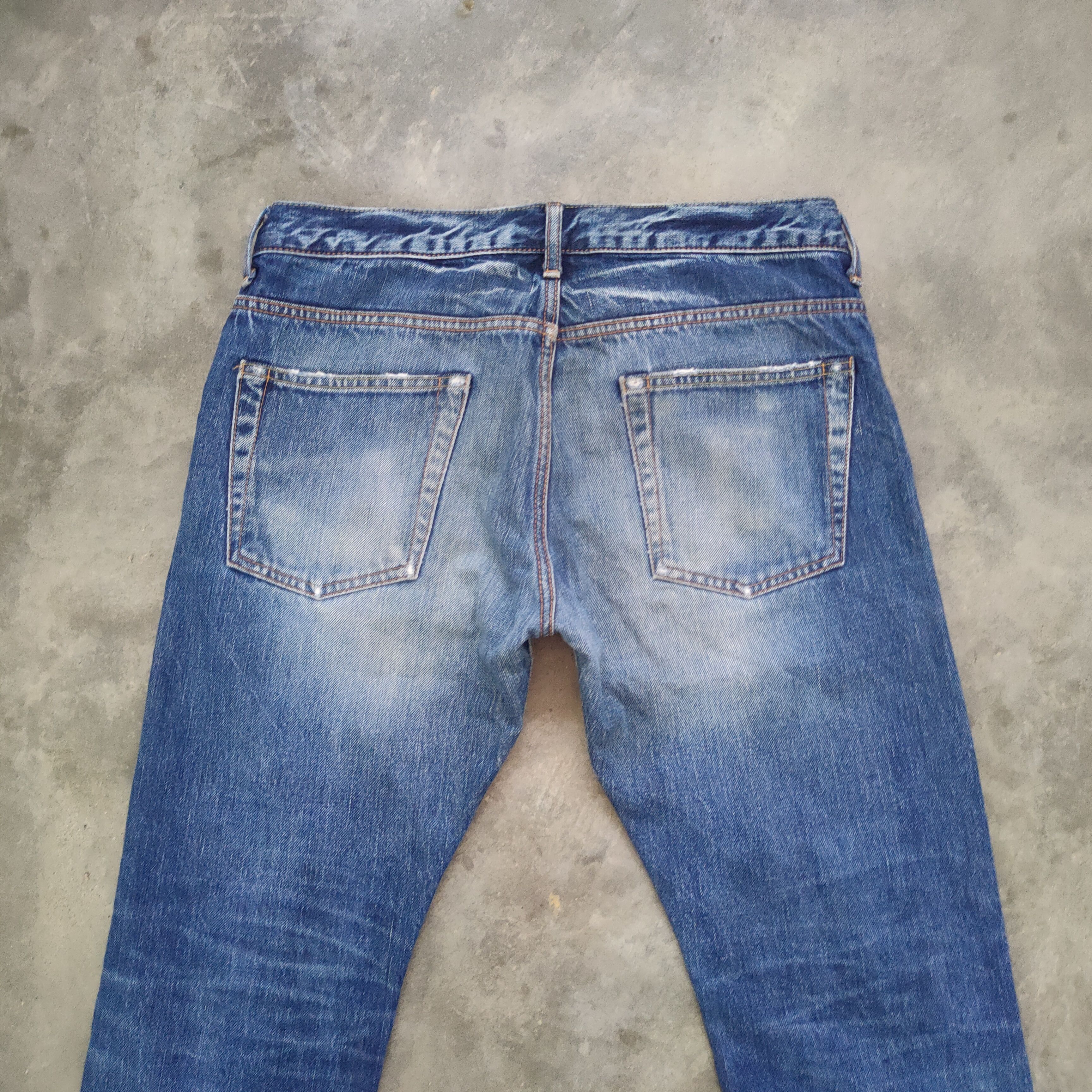 Ships Jet Blue VINTAGE SHIPS BUTTON FLY DISTRESSED FADED JEANS PANTS Size US 32 / EU 48 - 10 Thumbnail
