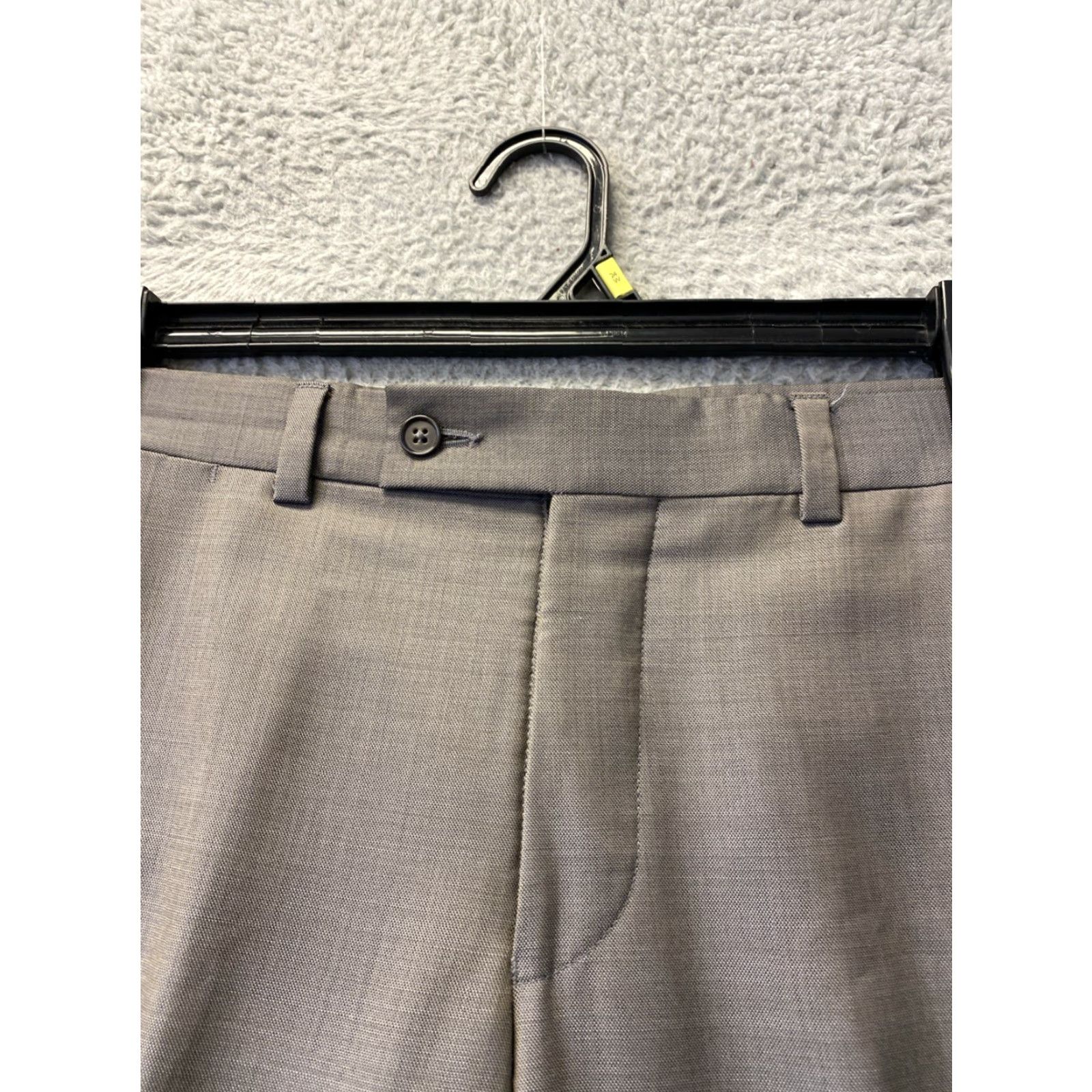 Ted Baker Ted Baker Dress Pants Men's 33x30 Gray Wool Flat Front Slim Straight Pockets Work Business Dress Slacks Size US 33 - 4 Thumbnail