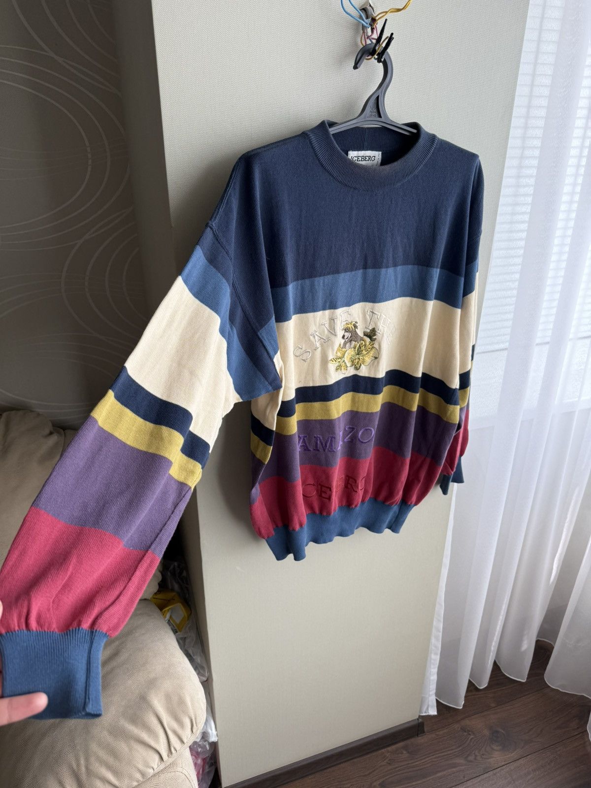 Iceberg Vintage ICEBERG Save The Amazon Baloo Bear Disney Sweater Size US XL / EU 56 / 4 - 5 Thumbnail