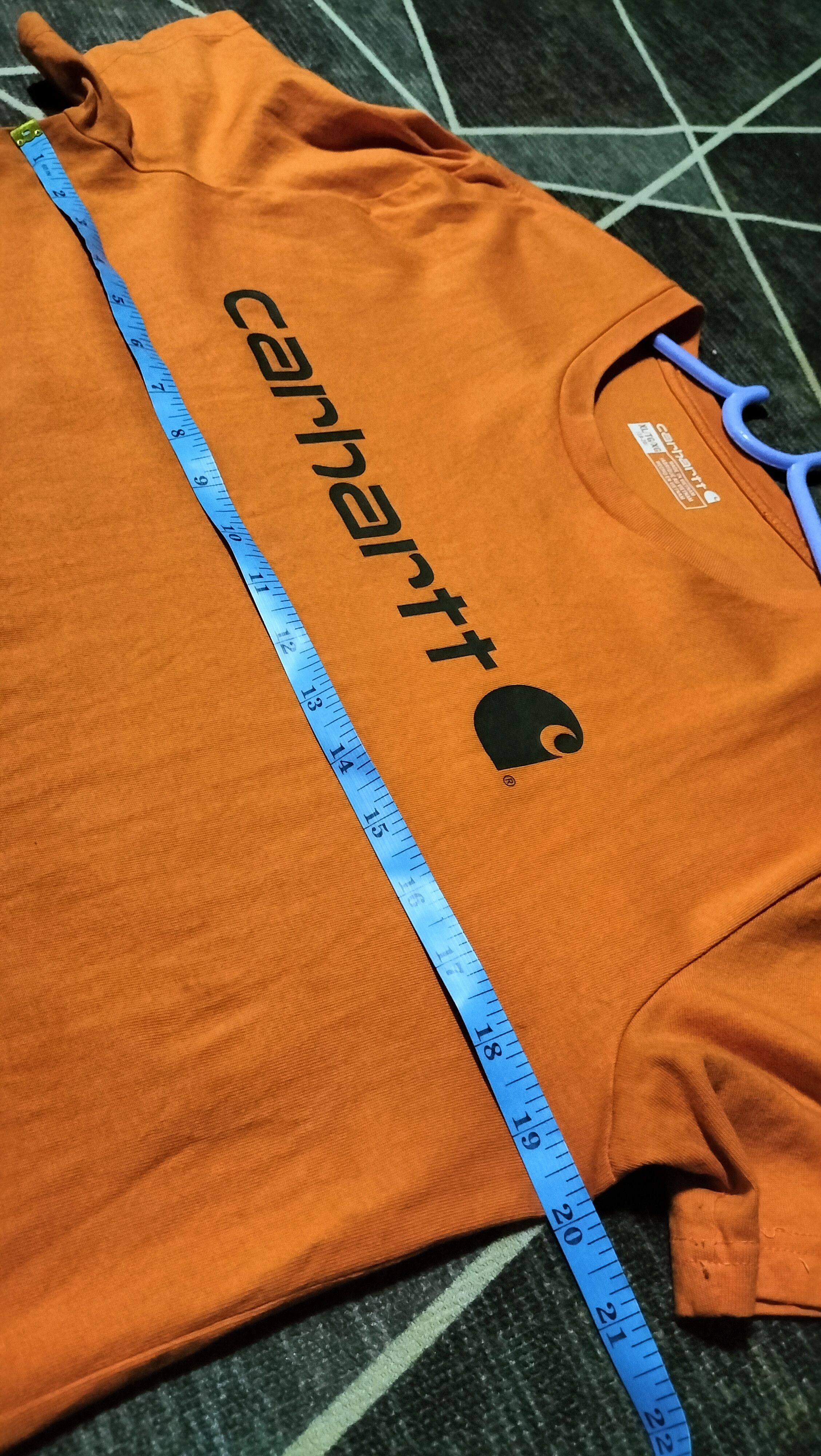 Carhartt Carhartt t shirt spell logo orange colour Size US M / EU 48-50 / 2 - 10 Thumbnail