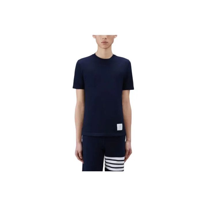Thom Browne Thom Browne Navy Short Sleeve T-Shirt Size US M / EU 48-50 / 2 - 1 Thumbnail