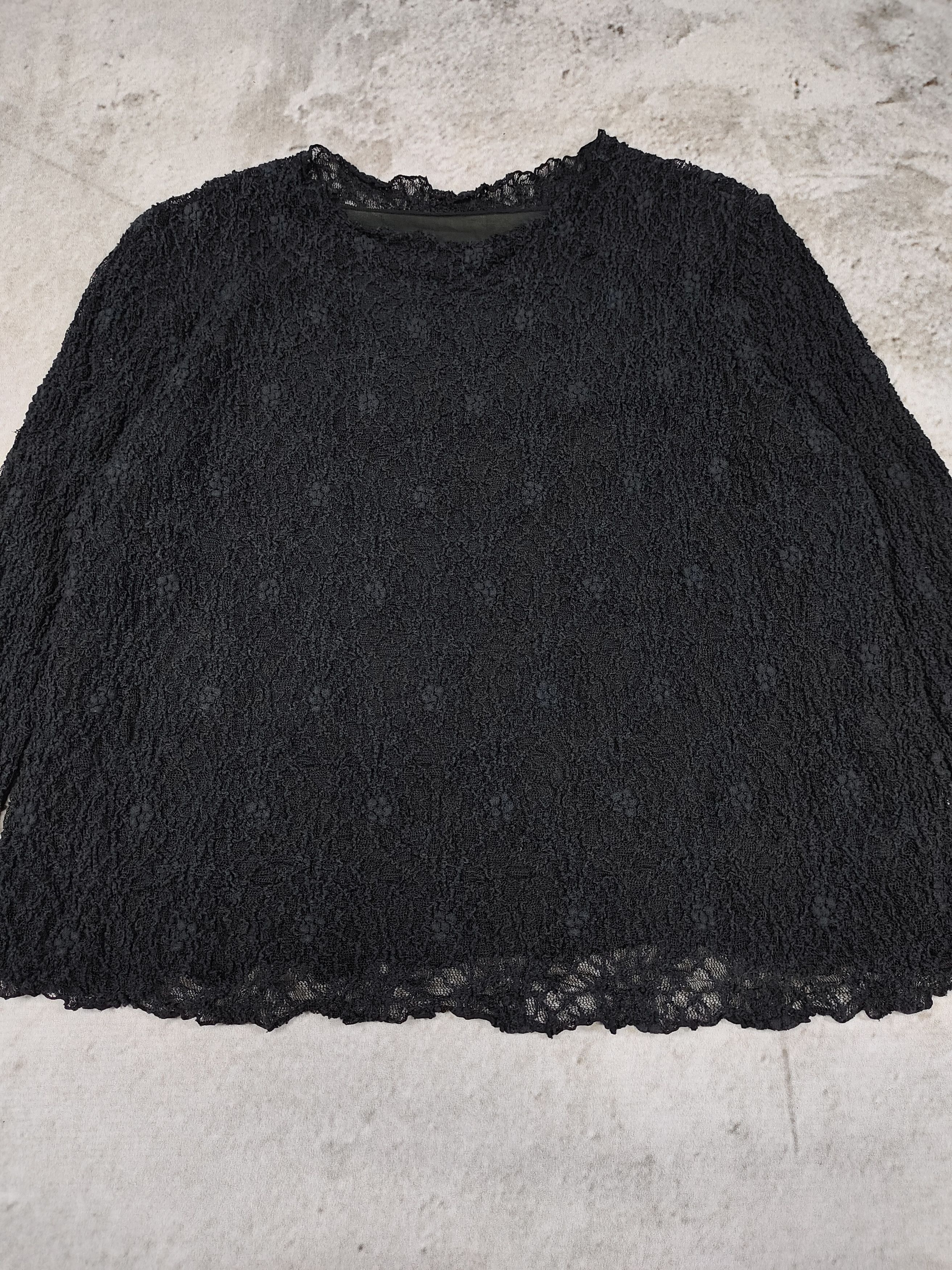 Japanese Brand Jeure Manean🇯🇵Romantic Goth Textured Lace Layered Top Size M / US 6-8 / IT 42-44 - 7 Thumbnail