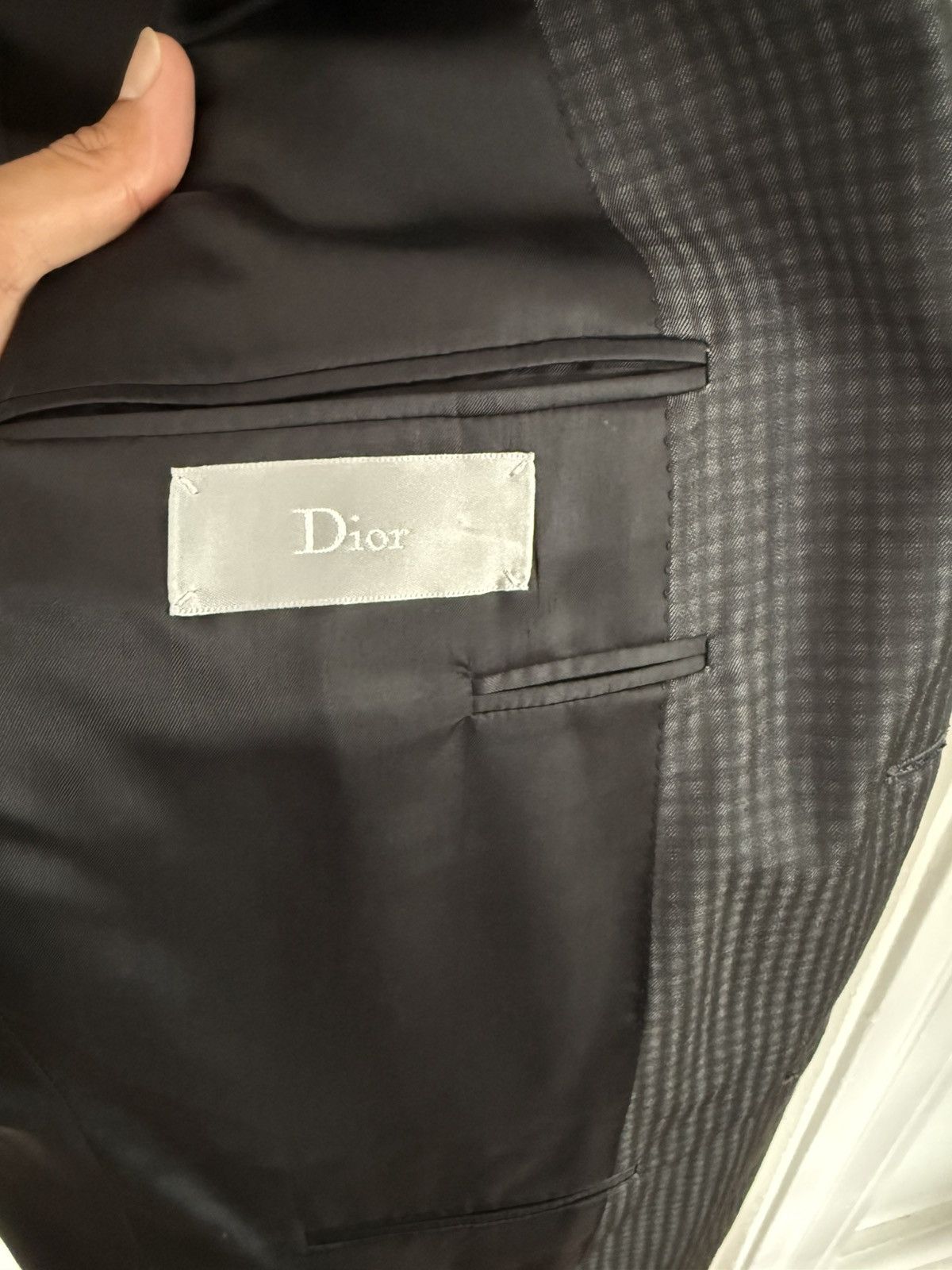Dior Wool Checked Blazer - Size 50 Size 40R - 2 Thumbnail