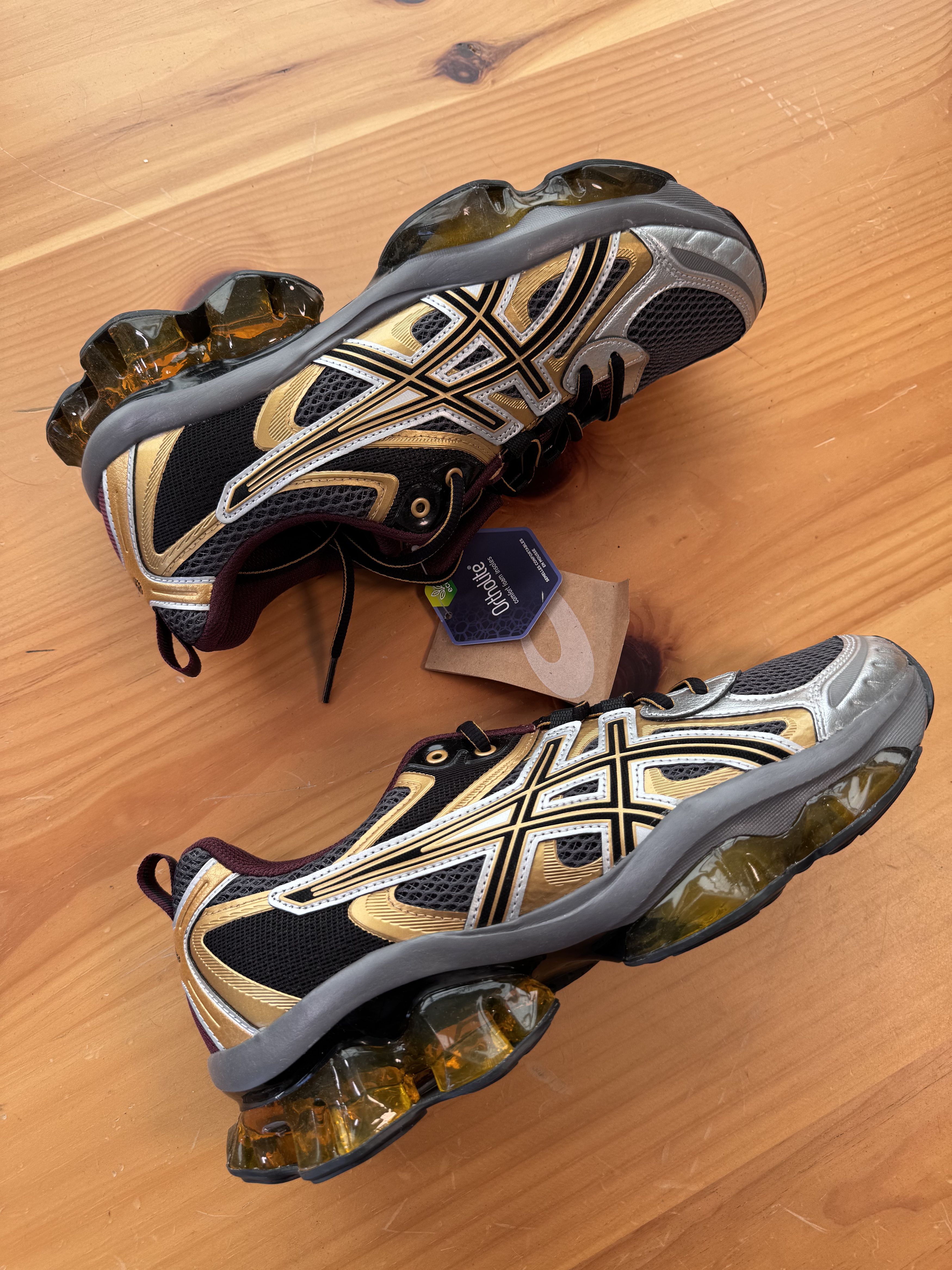 Asics Asics Gel-Quantum Kinetic “Carbon Pure Gold” Sneakers Size US 9 / EU 42 - 1 Thumbnail