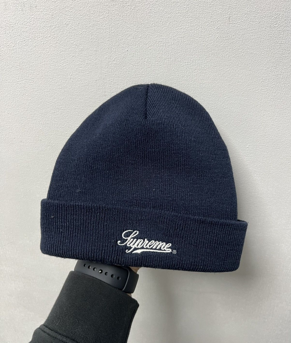 Supreme Supreme Old English Beanie Skullie Skully Hat Blue