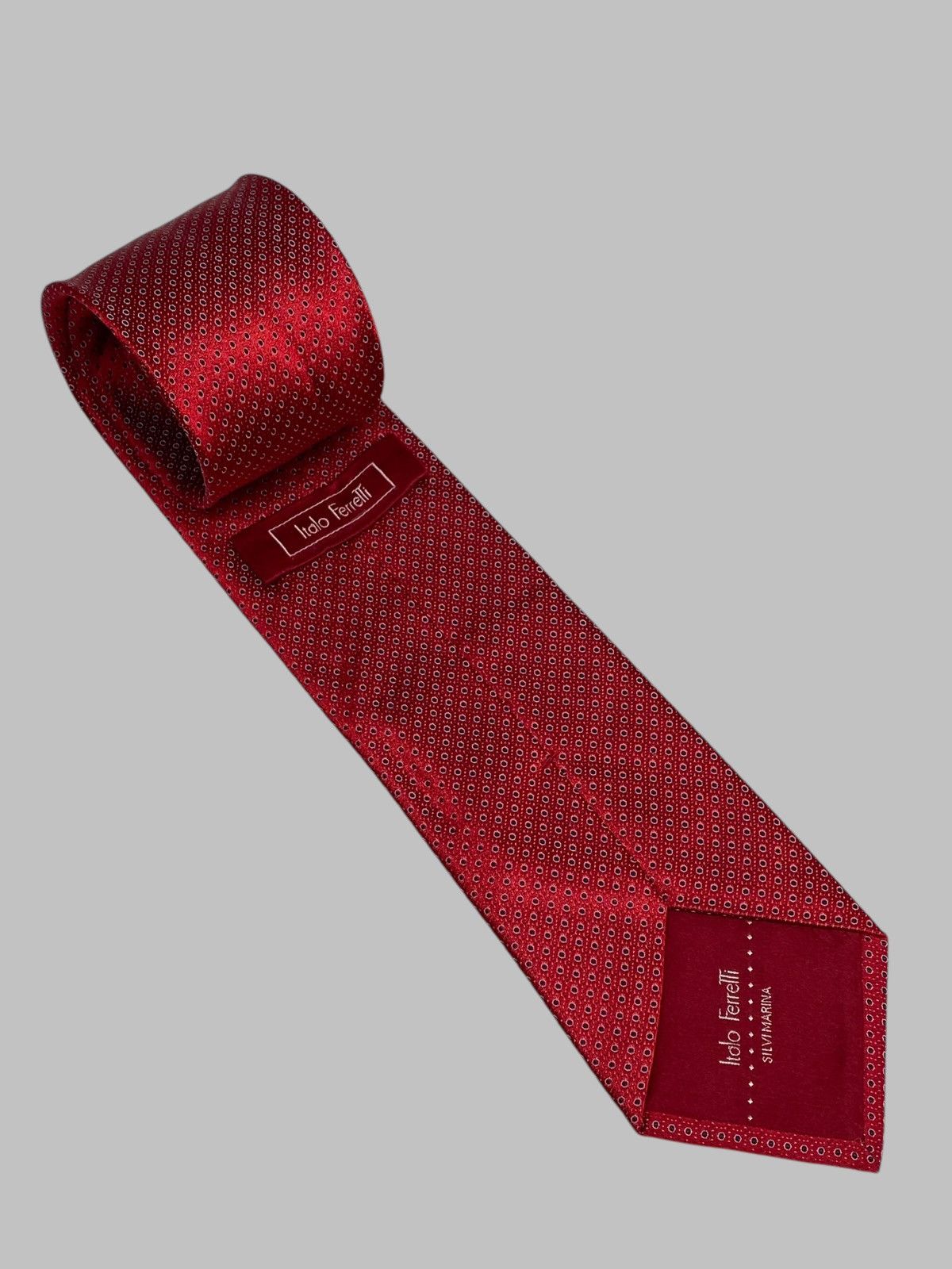 Other Italo Ferretti Tie Red 100% Silk Size ONE SIZE - 2 Thumbnail