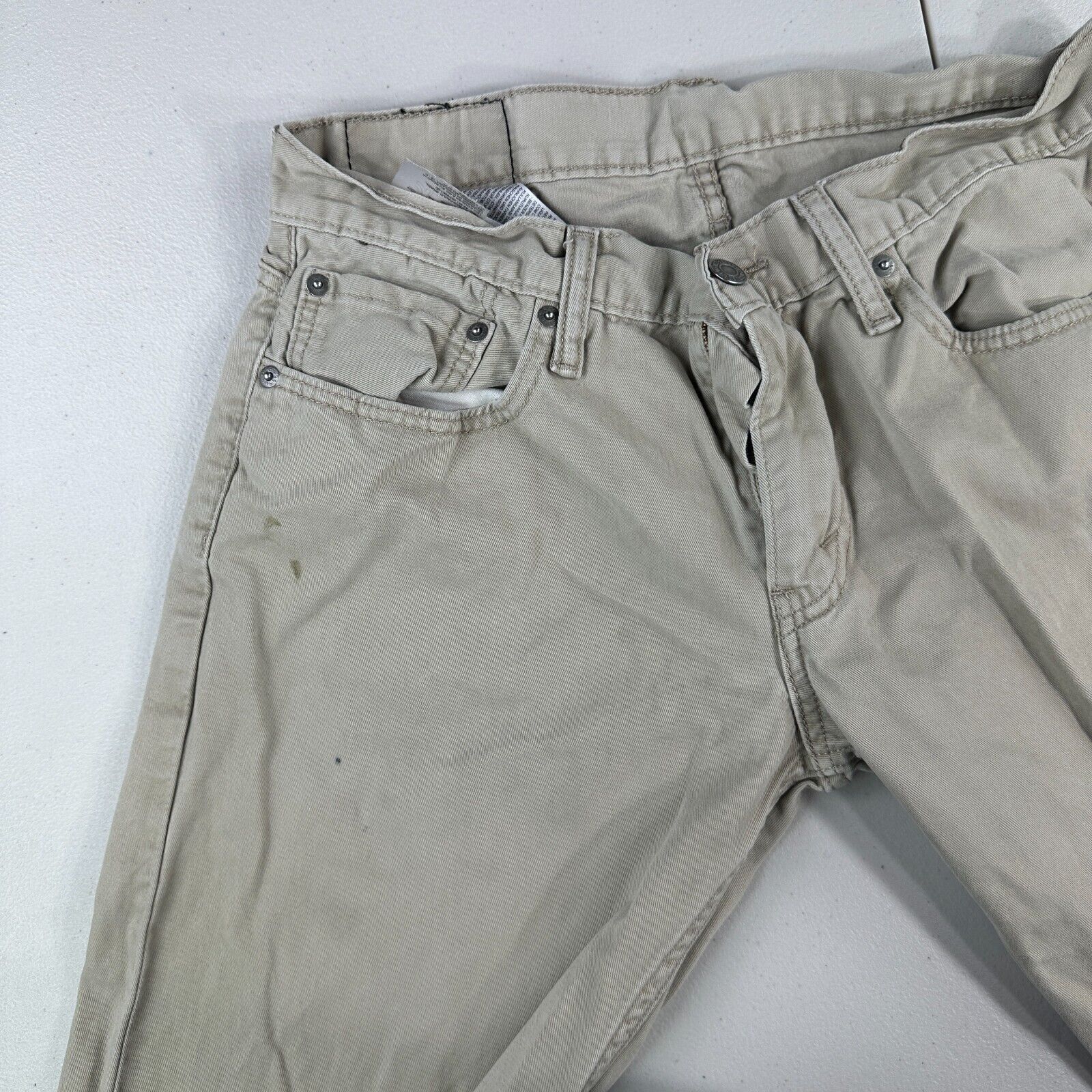 Levi's Levi's 514 Straight Regular Fit Tan Khaki Jeans Mens 30x34 Size US 30 / EU 46 - 7 Thumbnail